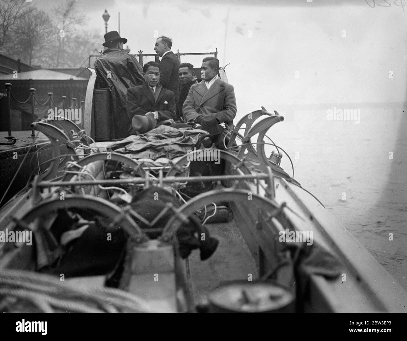 Erste der neuen 60 mph Torpedo Boote für Siam getestet auf der Themse . 11. Januar 1935 Stockfoto