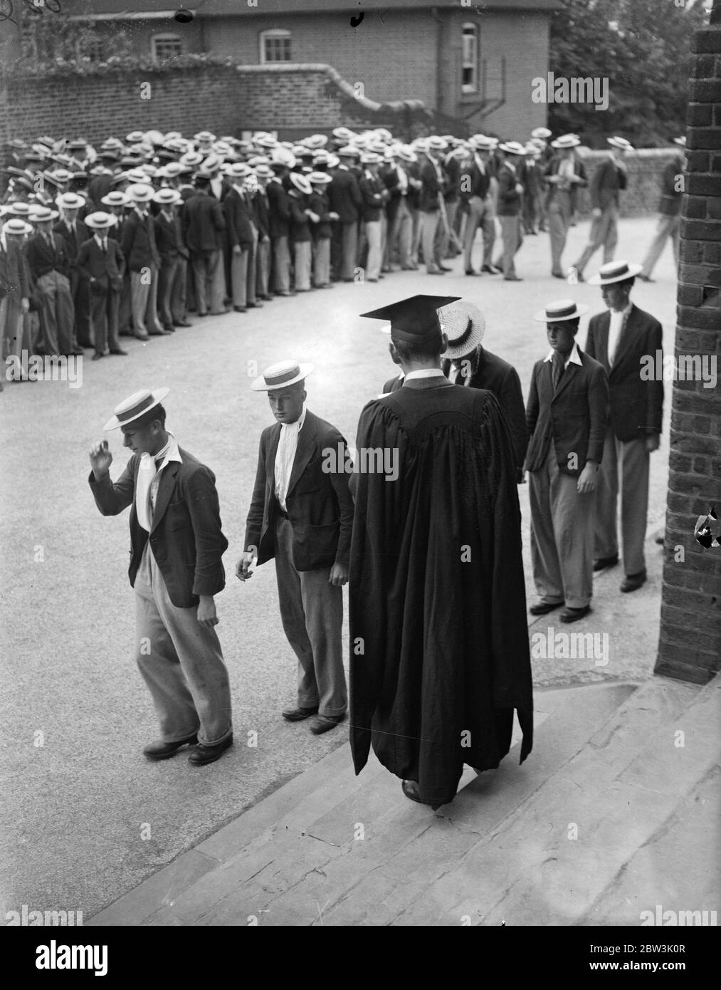 Rollruf am Harrow Speech Day . Juli 1935 Stockfoto