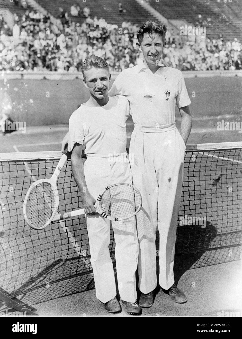 Bitsy Grant und Donald Budge . 1936 Stockfoto
