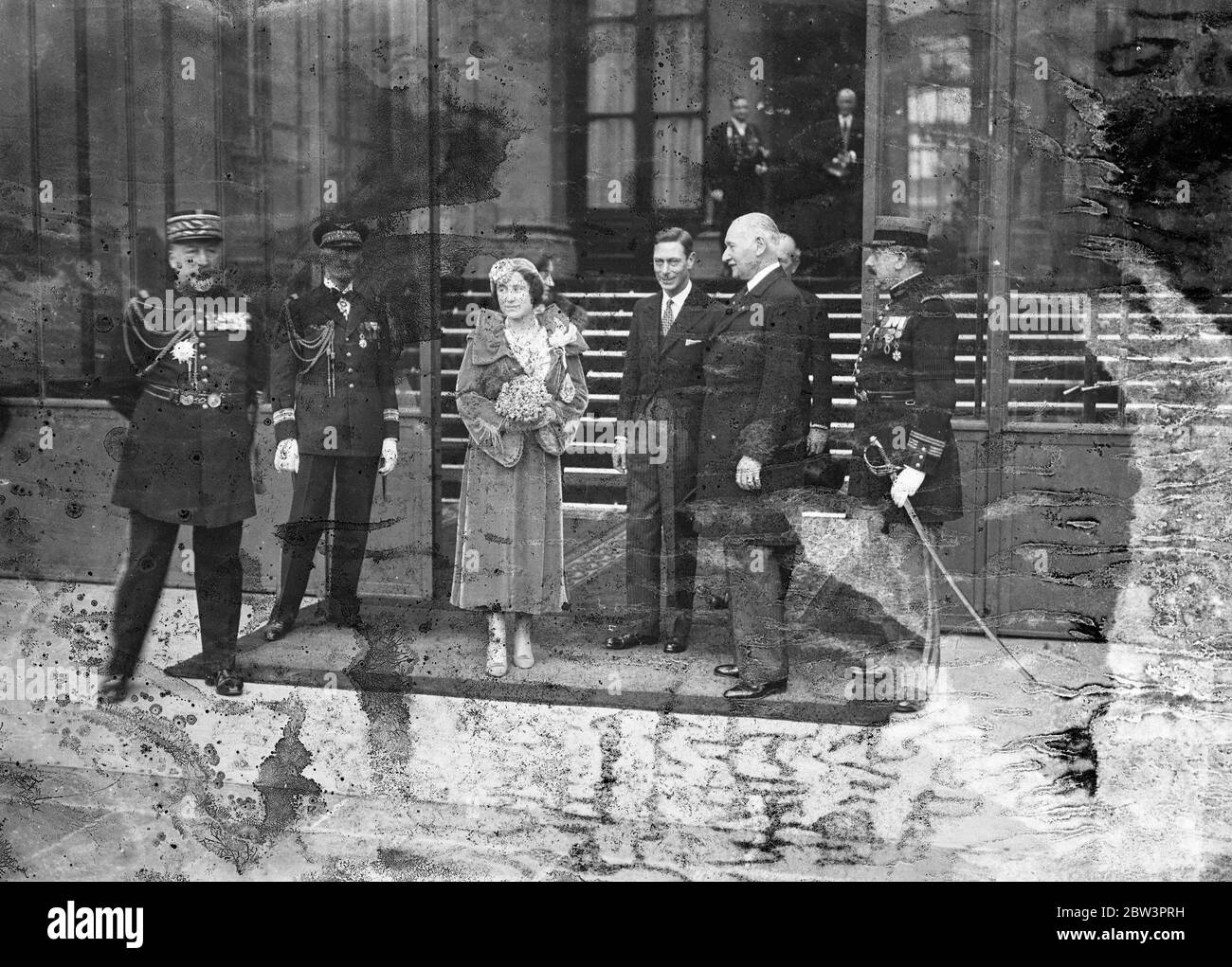 Duke und Duchess of York Mittagessen mit französischem Präsidenten . Dezember 1935 Stockfoto