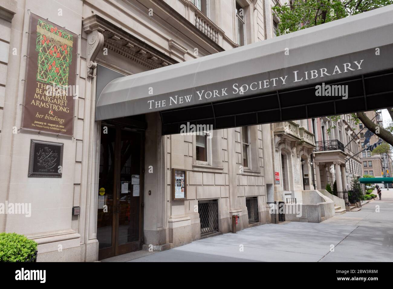 New York Society Library, gegründet 1754 und gechartert von König George III in 1772. Das älteste Kulturinstitut in New York, es erfordert Mitgliedschaft Stockfoto