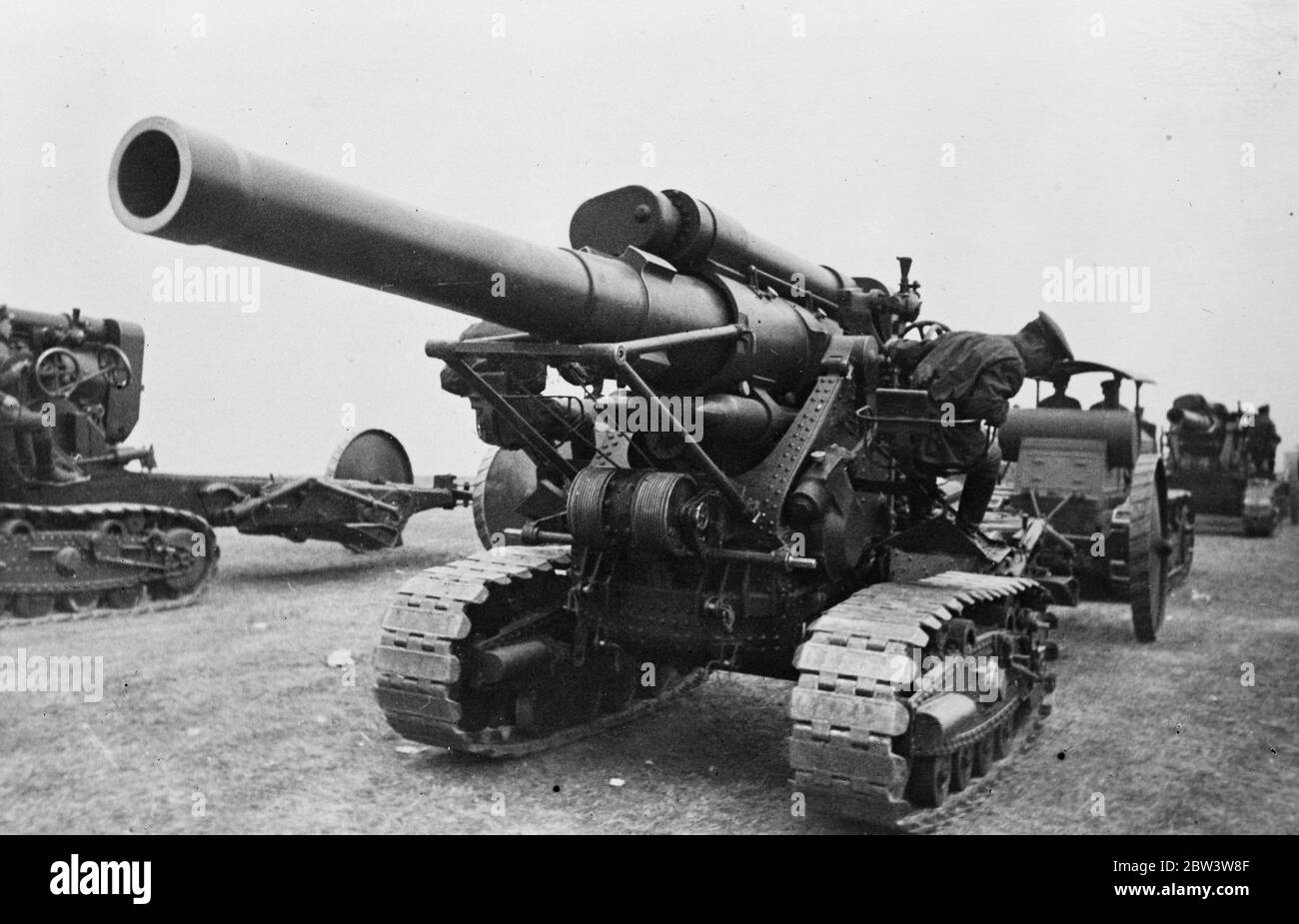 Rote Armee führt ihre größten Manöver . Panzer und Artillerie in realistischen Übungen . 1935 Stockfoto