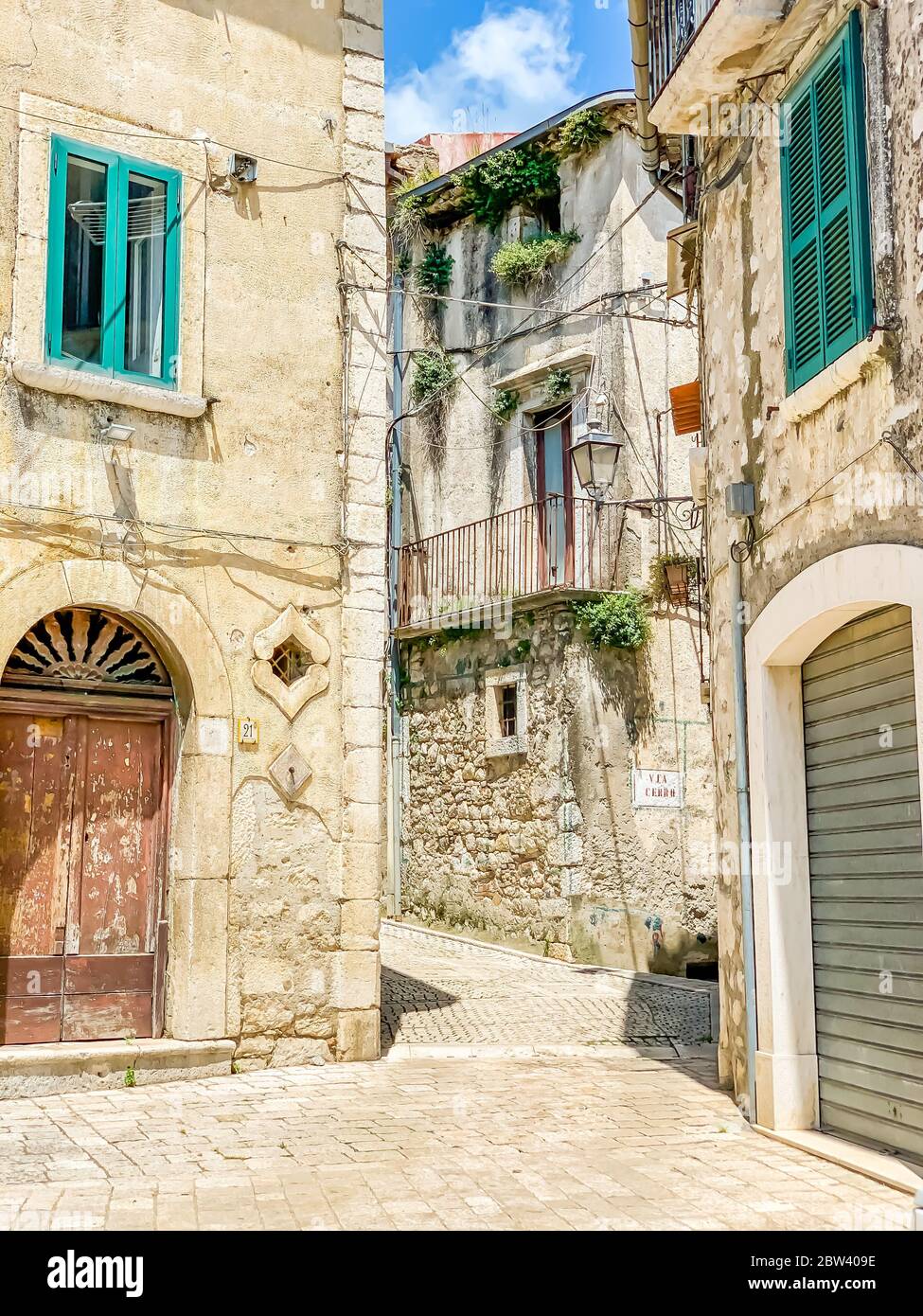 Cusano mutri italienisches Bergdorf. Kampanien Benevento Italia. Stockfoto