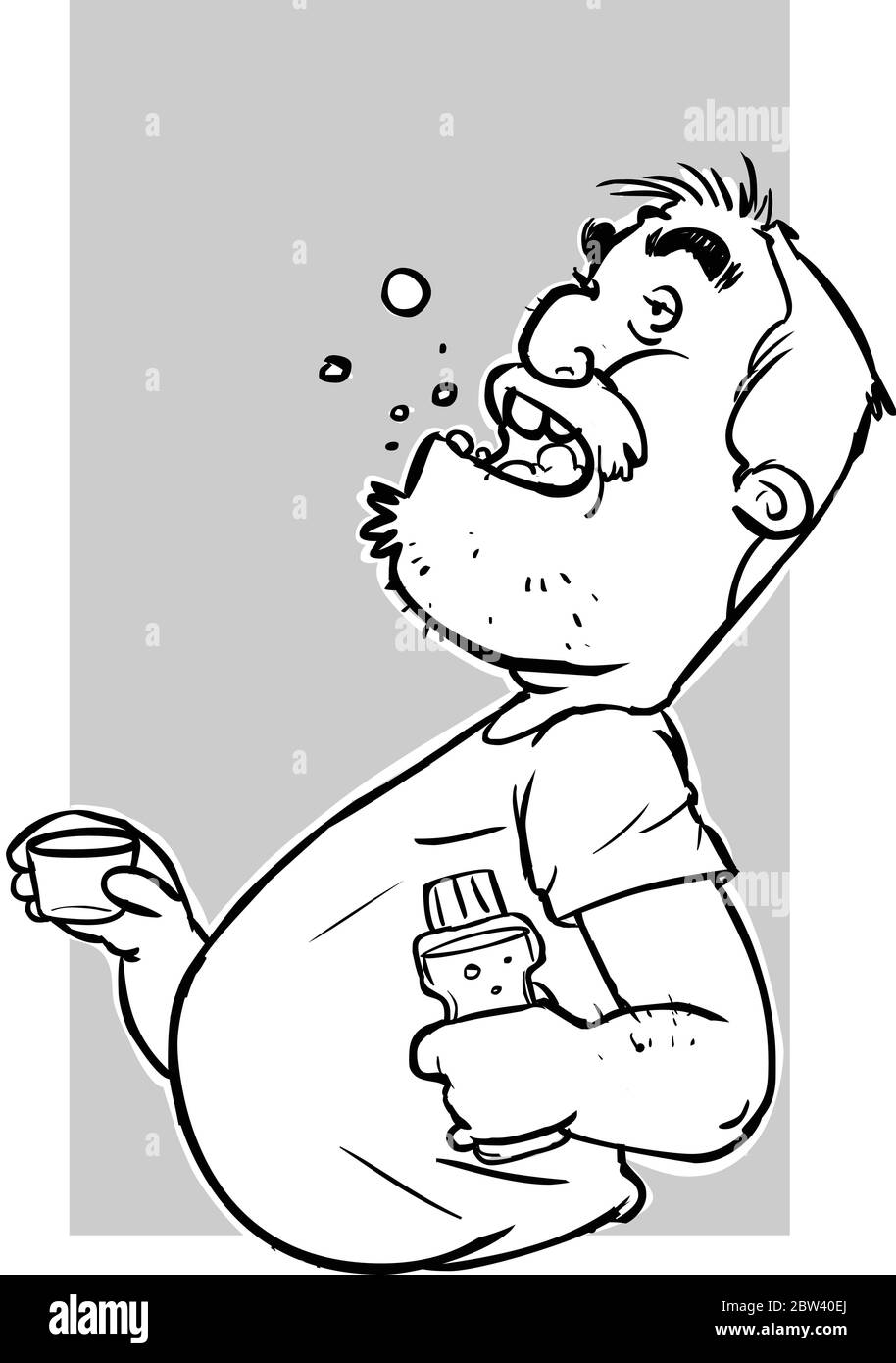 Vektorgrafik von Mundspülung Stock Stock Vektor