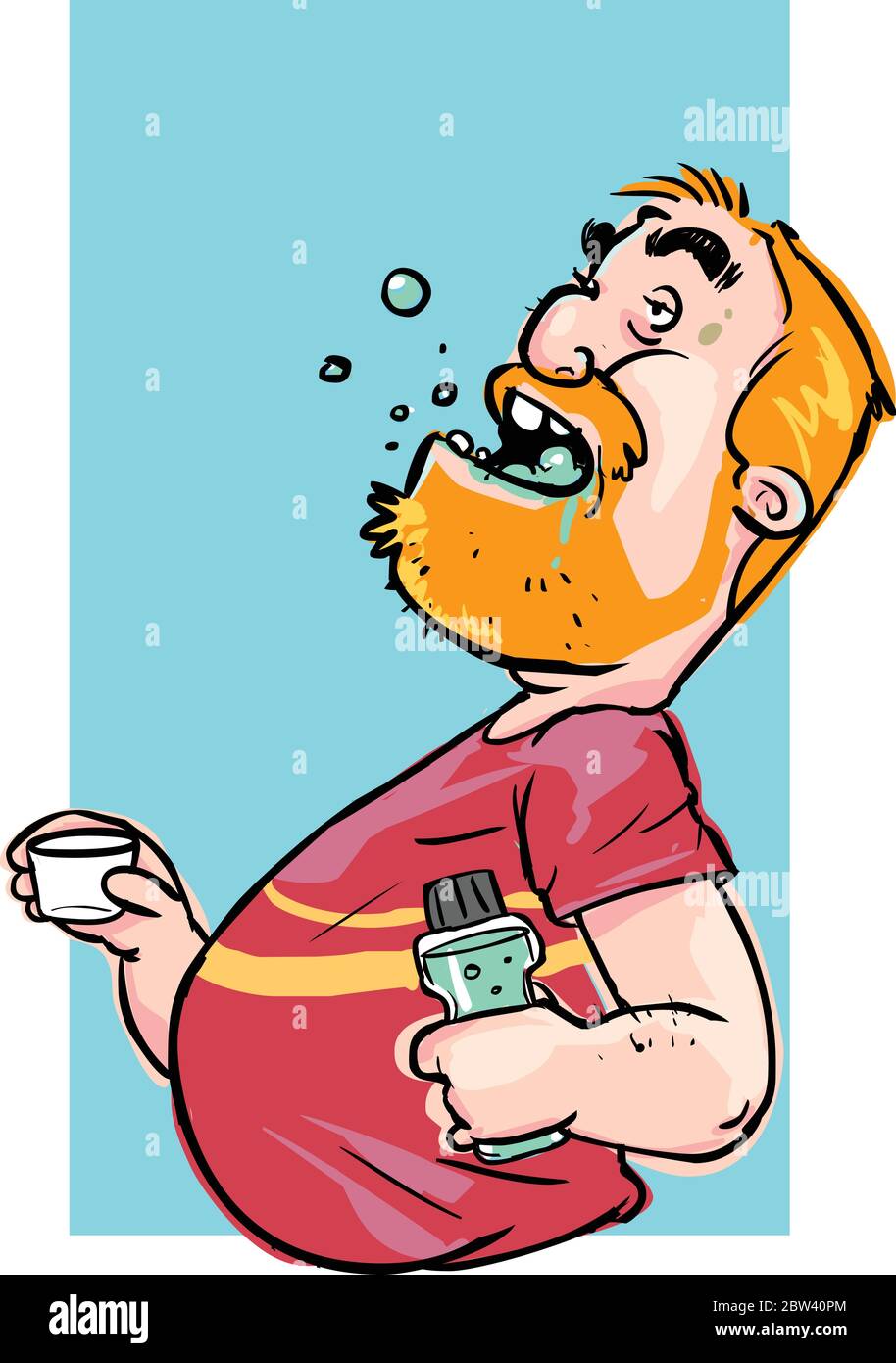 Vektorgrafik von Mundspülung Stock Stock Vektor