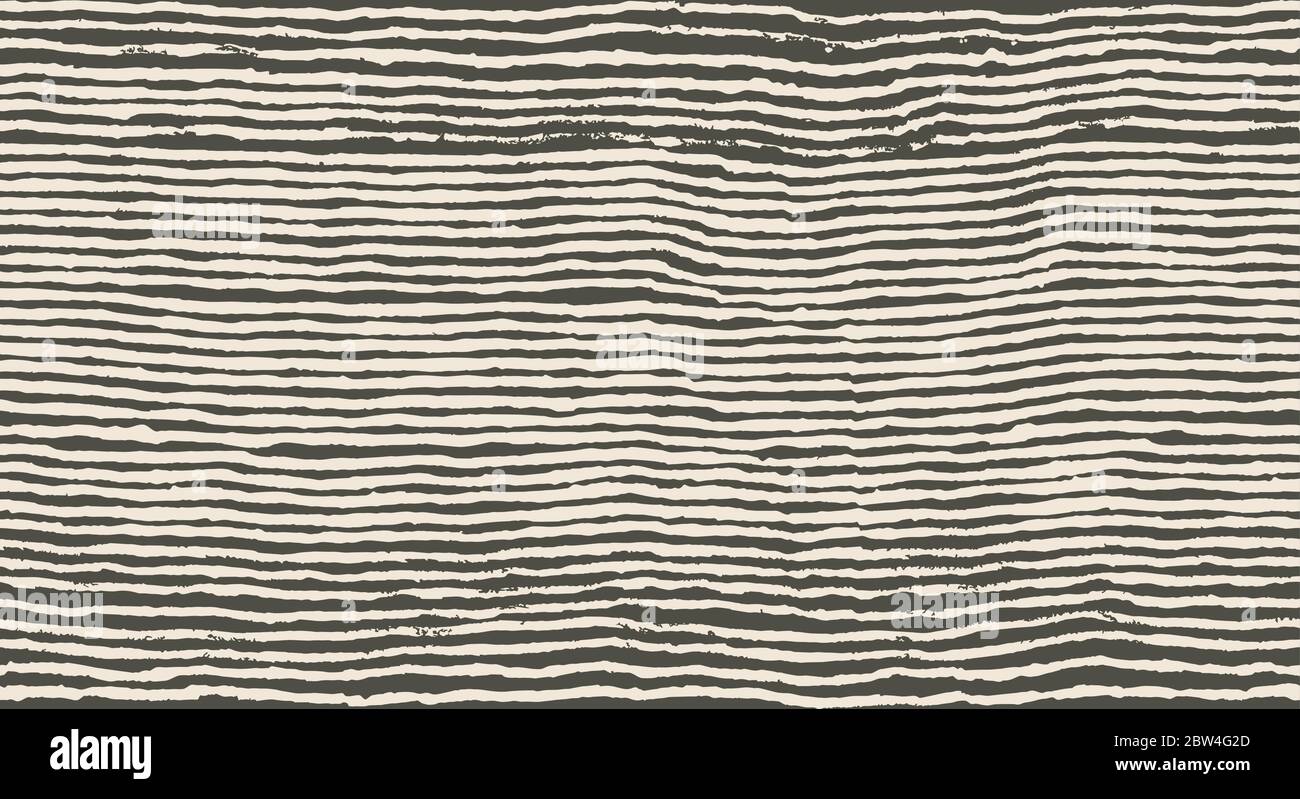 Grunge Pinsel gemalt horizontale Linien nahtlose Muster Stock Vektor