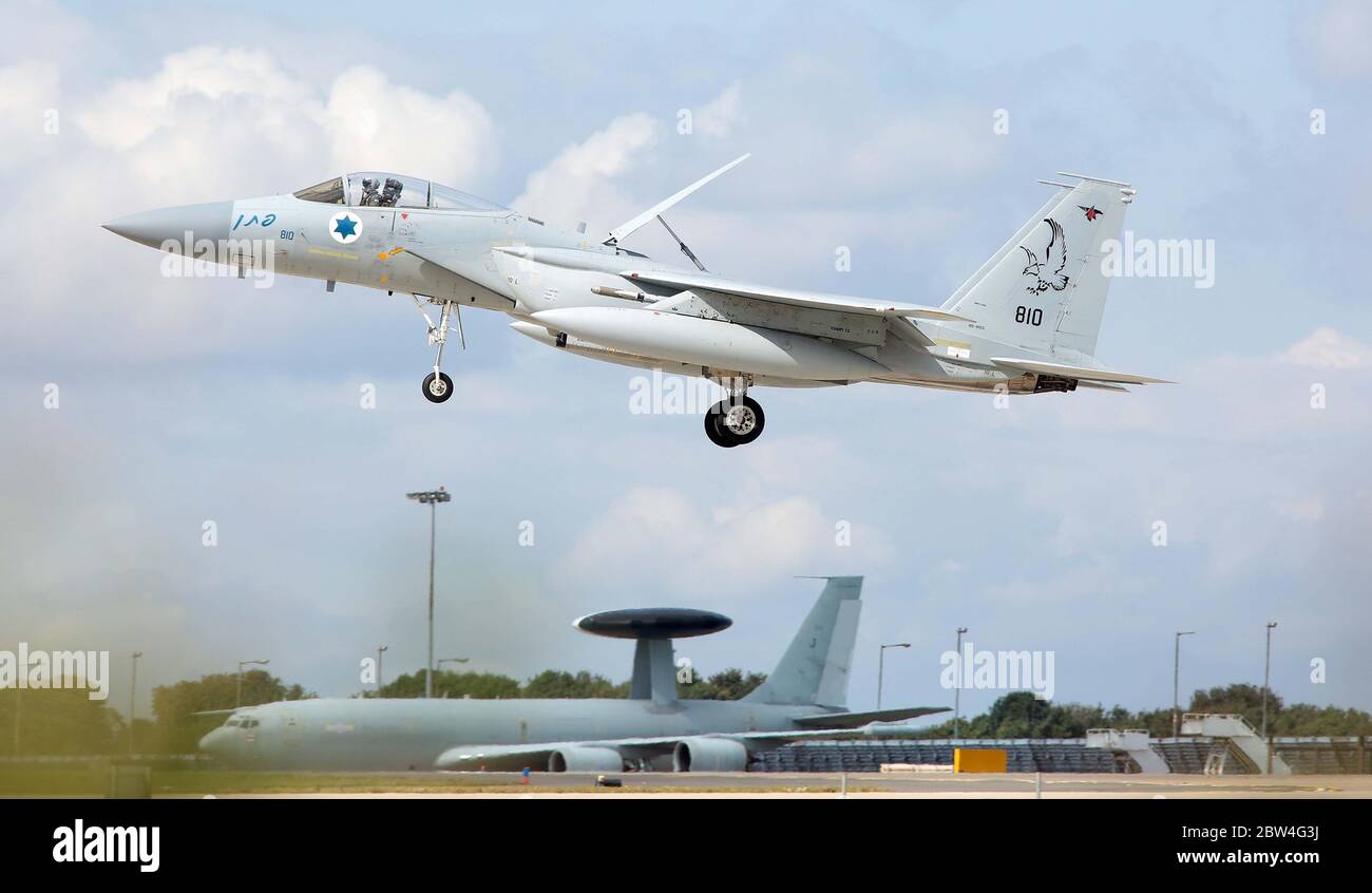 MDD F-15C Eagle, 810, der 133 Sqn, israelische Luftwaffe bei RAF Waddington während der Übung Cobra Warrior, Waddington, Großbritannien, 4. September 20 Stockfoto