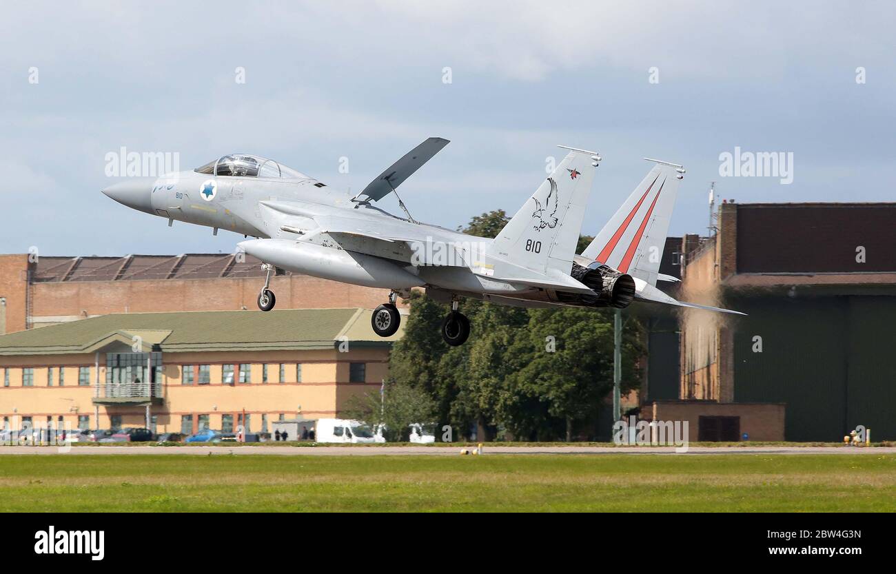MDD F-15C Eagle, 810, der 133 Sqn, israelische Luftwaffe bei RAF Waddington während der Übung Cobra Warrior, Waddington, Großbritannien, 4. September 20 Stockfoto