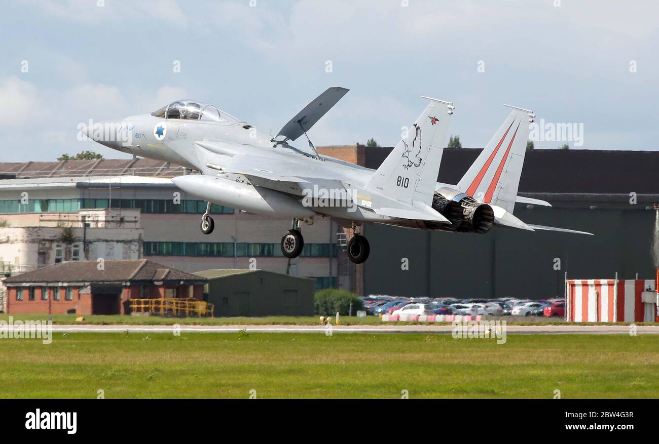 MDD F-15C Eagle, 810, der 133 Sqn, israelische Luftwaffe bei RAF Waddington während der Übung Cobra Warrior, Waddington, Großbritannien, 4. September 20 Stockfoto