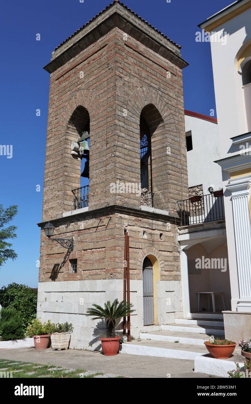 Maddaloni - Campanile del Santuario di San Michele e Santa Maria del Monte Stockfoto