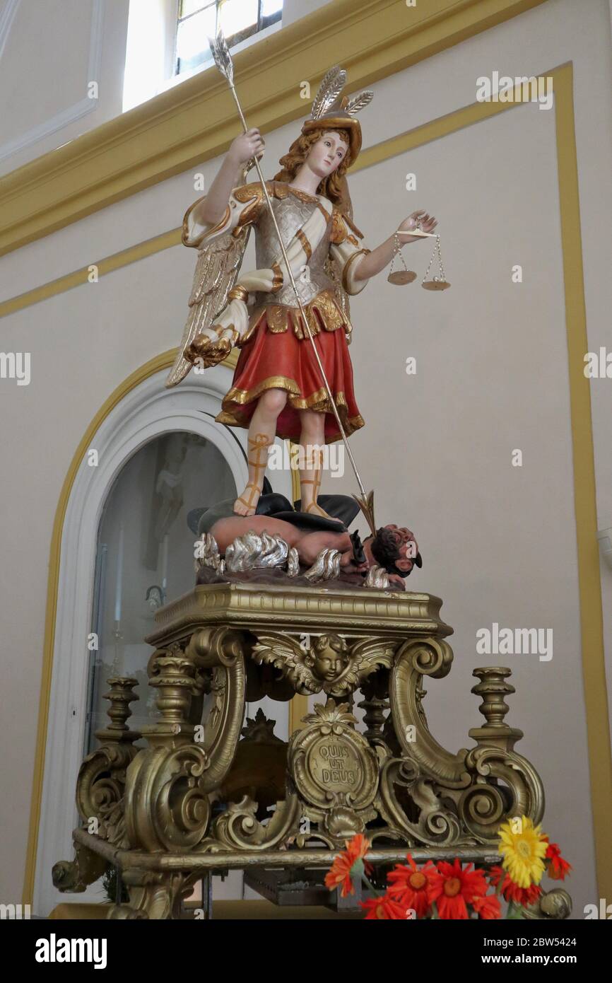Maddaloni - Statua di San Michele Arcangelo Stockfoto