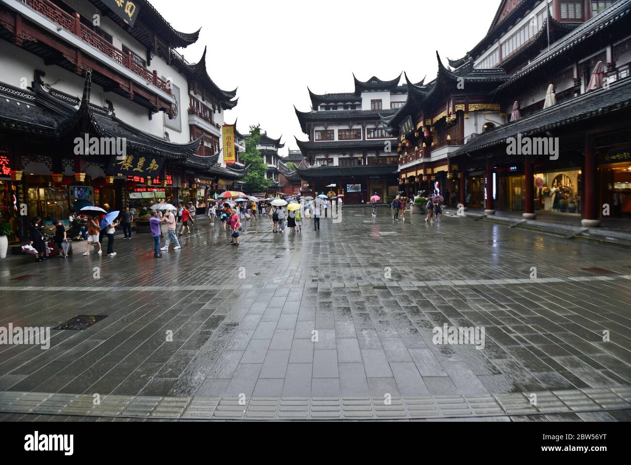 City God Temple of Shanghai Umgebung und Umgebung, ein großes Geschäftsviertel. China Stockfoto