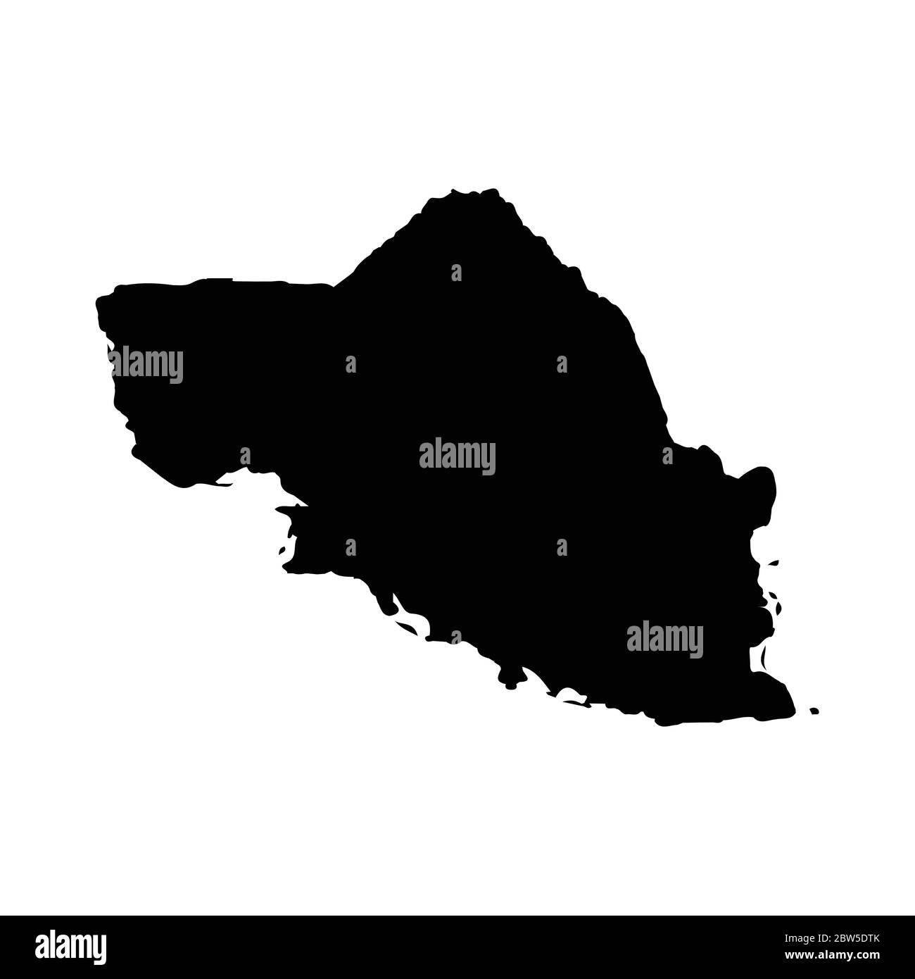 Vektorkarte Belmopan. Isolierte Vektorgrafik. Schwarz auf weißem Hintergrund. EPS 10-Abbildung. Stock Vektor
