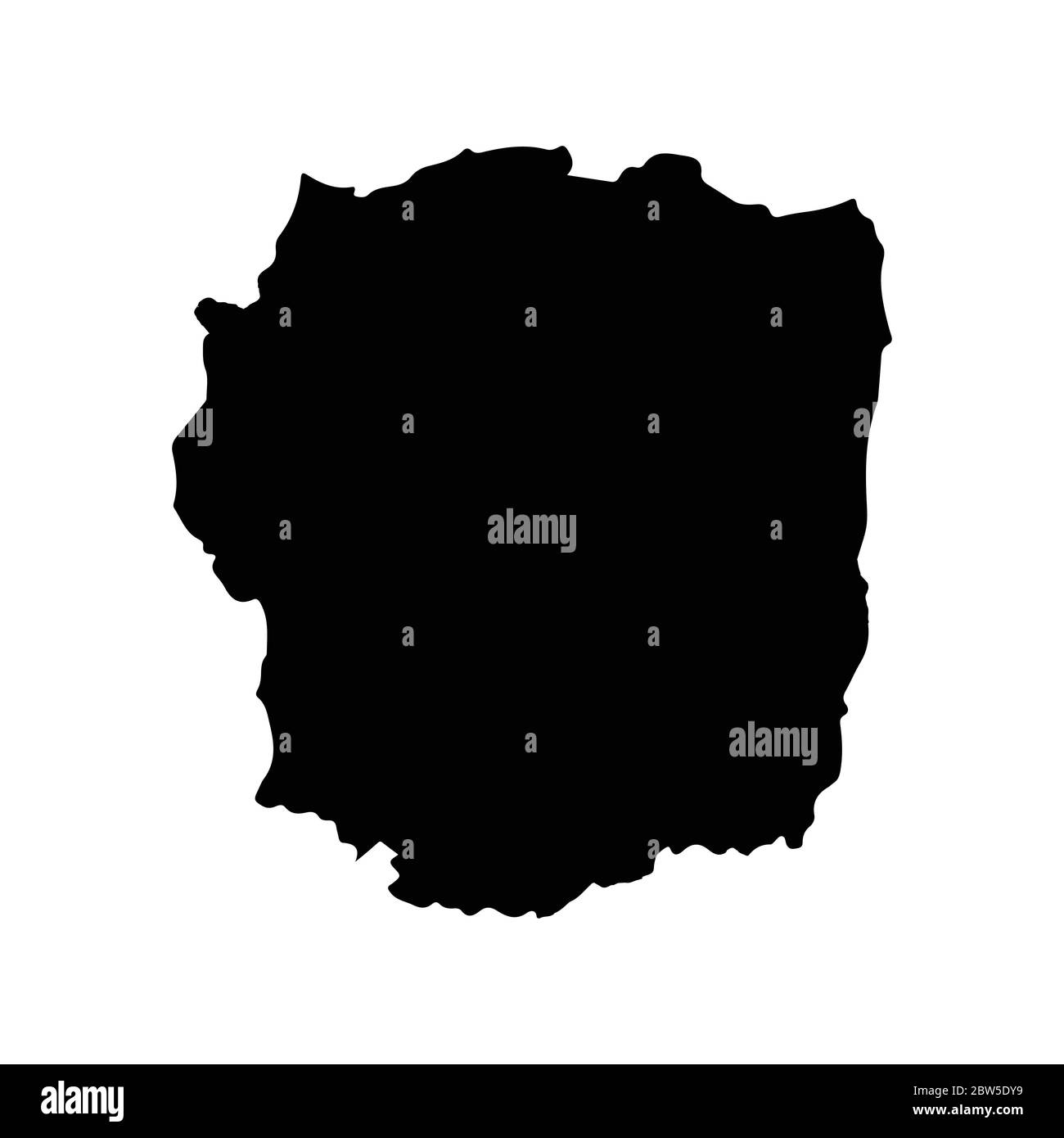 Vektorkarte Antananarivo. Isolierte Vektorgrafik. Schwarz auf weißem Hintergrund. EPS 10-Abbildung. Stock Vektor