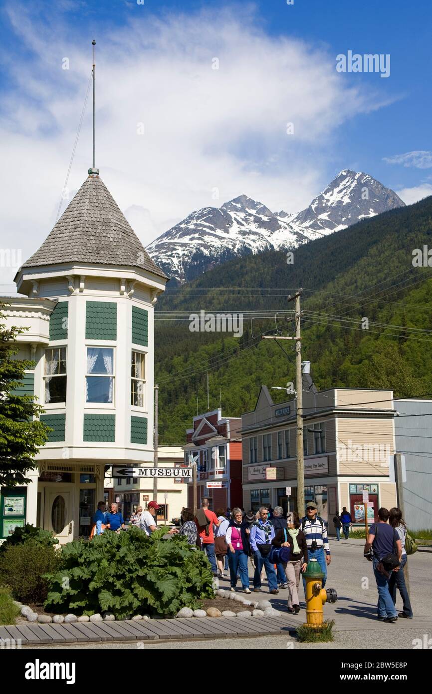 Corrington's Alaskan Ivory Store & Museum of Eskimo Art, Skagway, Südost-Alaska, USA Stockfoto