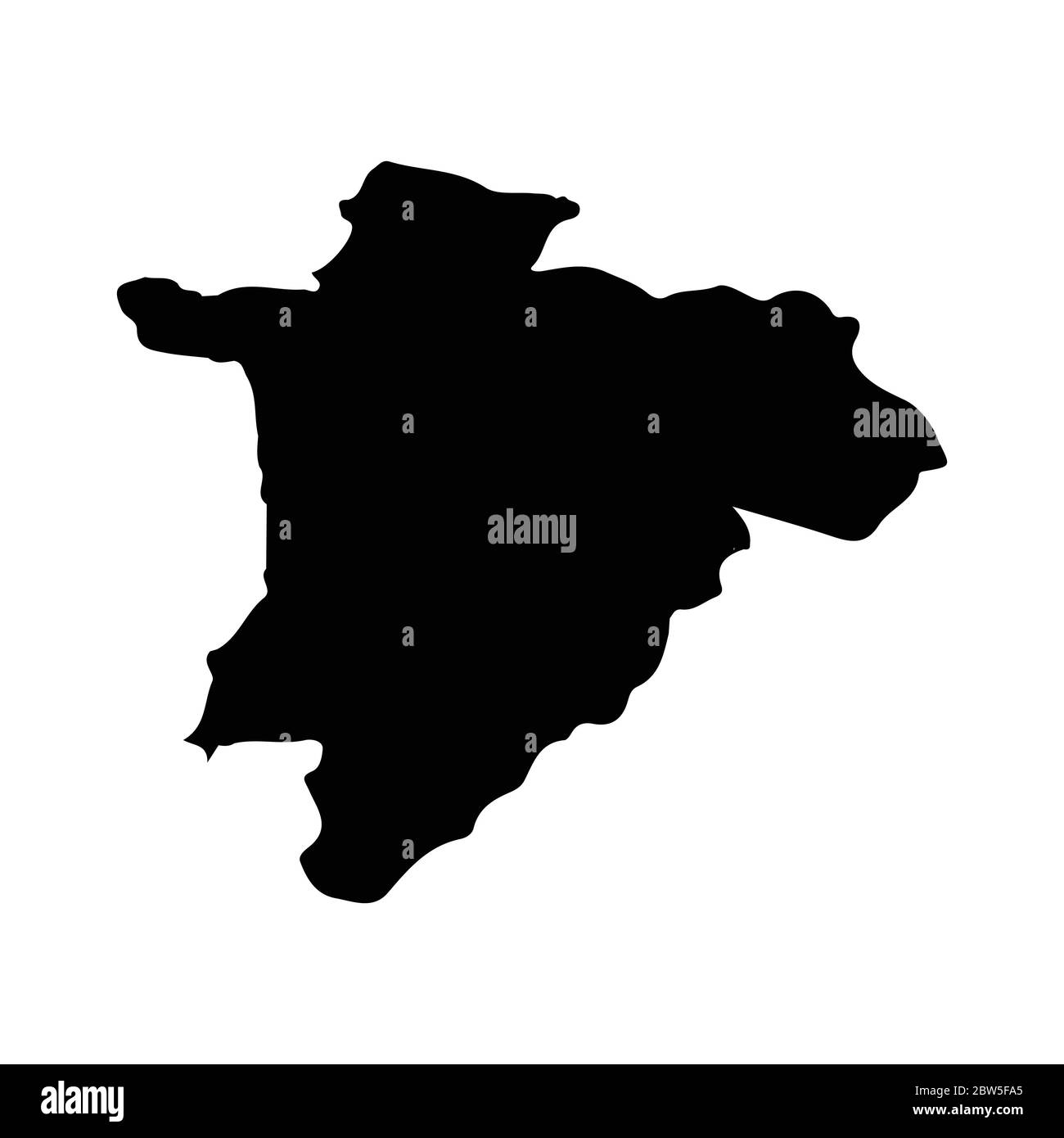 Vektorkarte Santo Domingo. Isolierte Vektorgrafik. Schwarz auf weißem Hintergrund. EPS 10-Abbildung. Stock Vektor