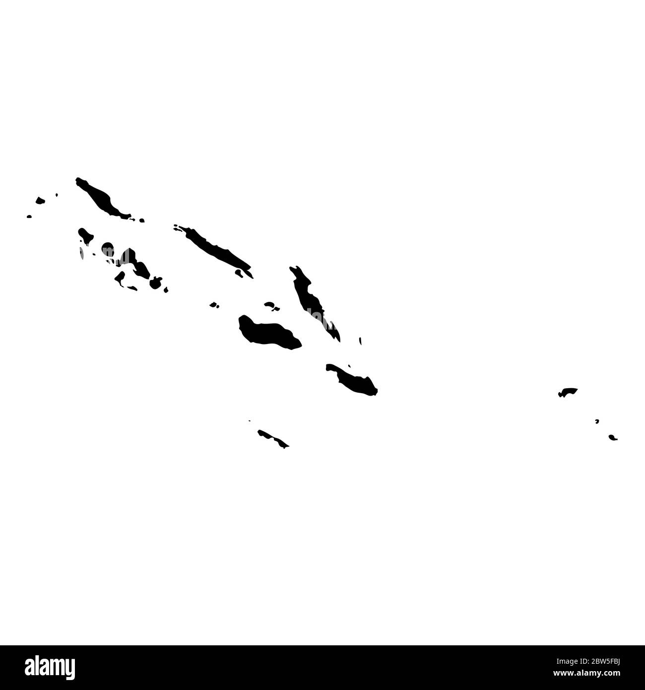 Vektorkarte Salomonen. Isolierte Vektorgrafik. Schwarz auf weißem Hintergrund. EPS 10-Abbildung. Stock Vektor