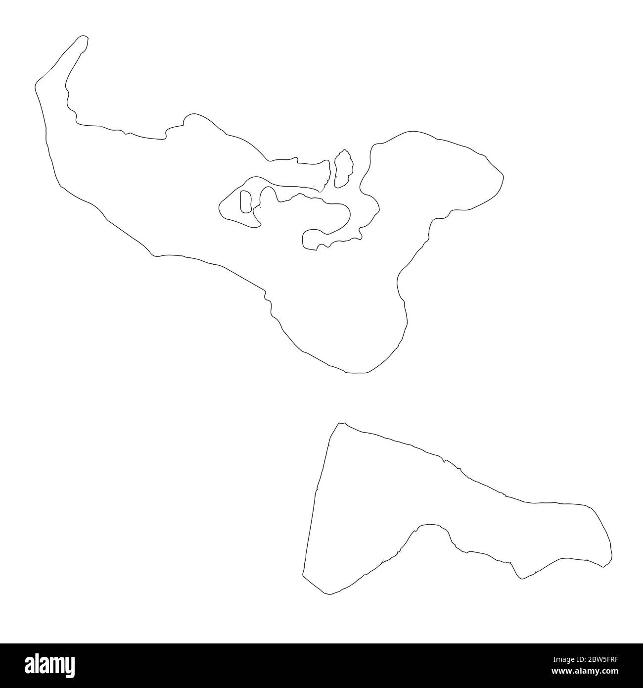 Vektorkarte Tonga und Nukualofa. Land und Hauptstadt. Isolierte Vektorgrafik. Übersicht. EPS 10-Abbildung. Stock Vektor