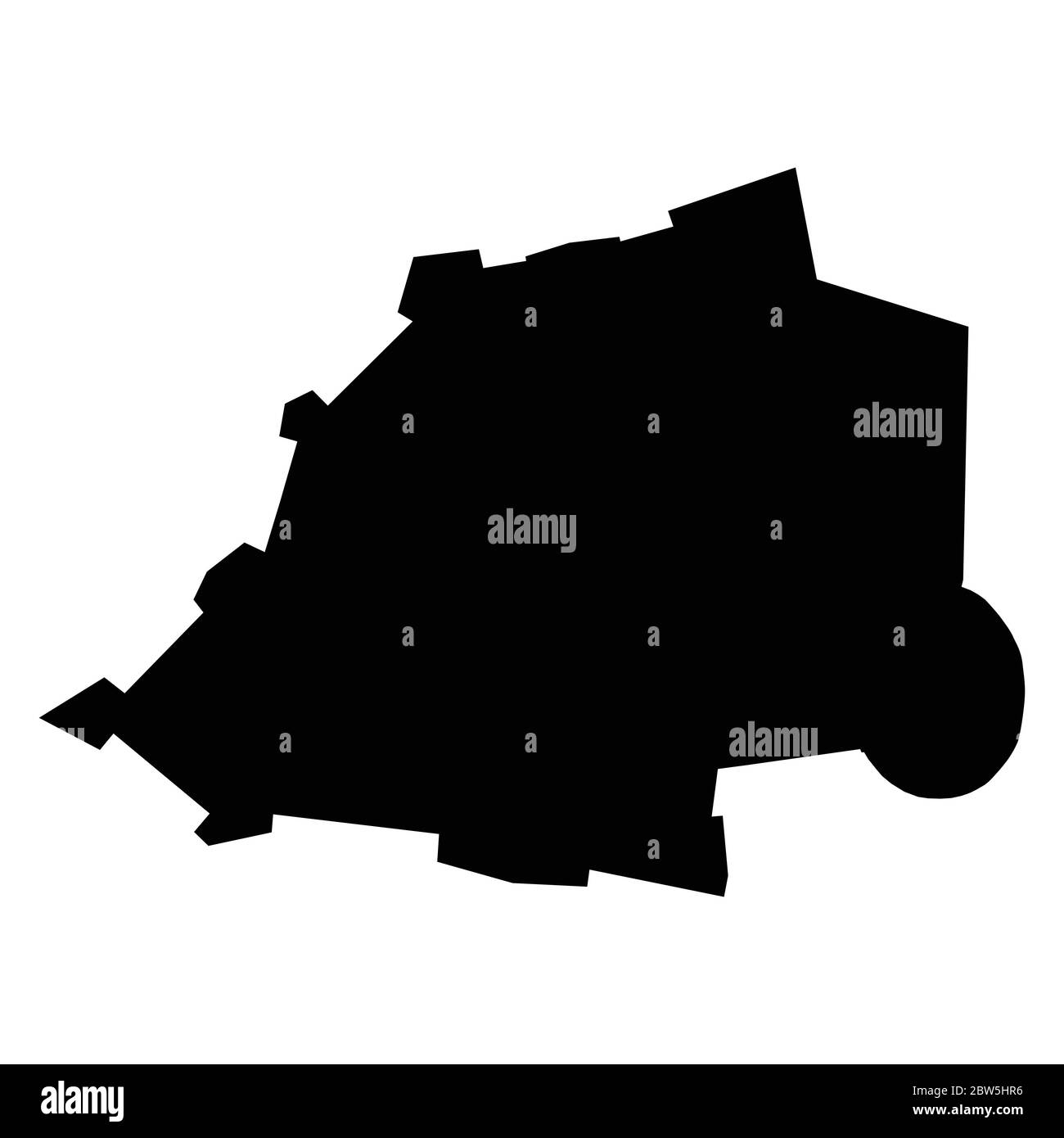 Vektorkarte Vatikan. Land und Hauptstadt. Isolierte Vektorgrafik. Schwarz auf weißem Hintergrund. EPS 10-Abbildung. Stock Vektor