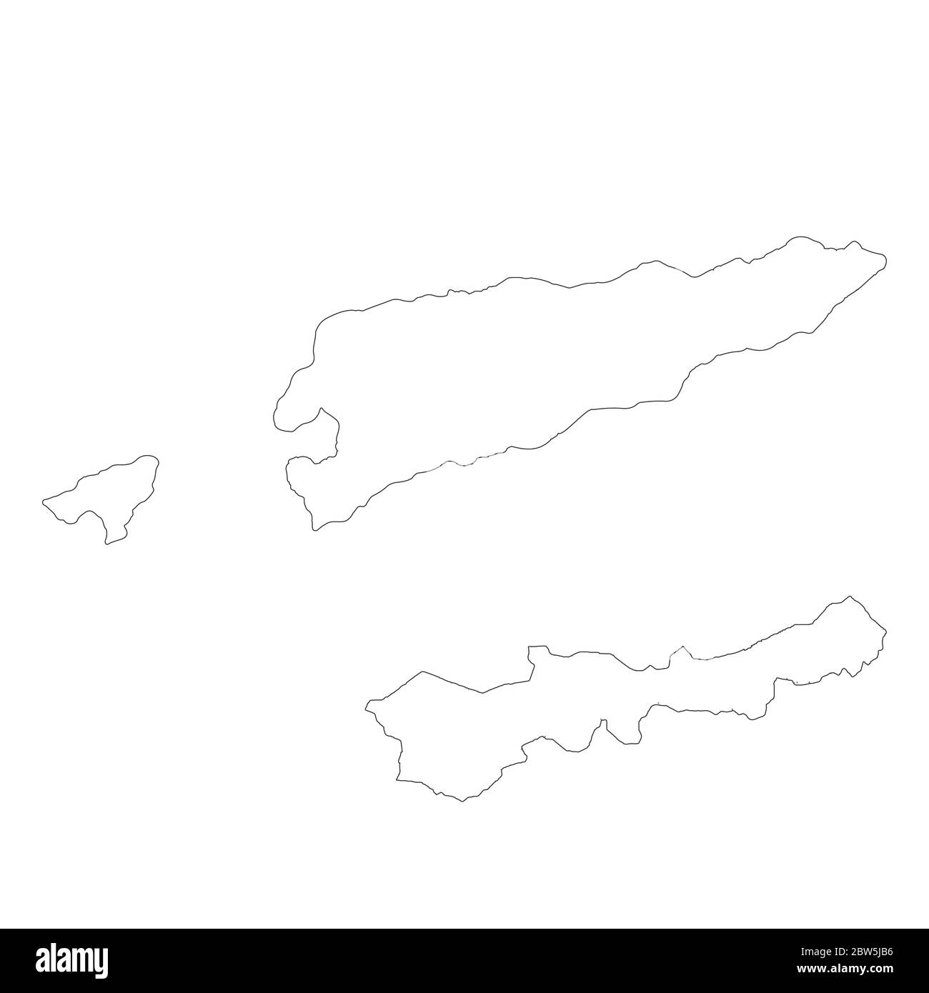 Vektorkarte Osttimor und Dili. Land und Hauptstadt. Isolierte Vektorgrafik. Übersicht. EPS 10-Abbildung. Stock Vektor