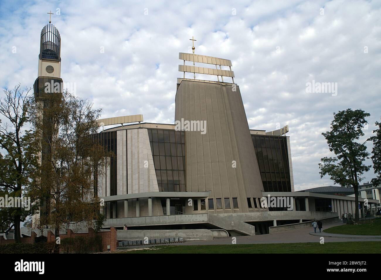 Łagiewniki Kraków Polen, Heiligtum der Göttlichen Barmherzigkeit, Hauptkirche. Krakau, Polen, Heiligtum der Barmherdigkeit Gottes, Hauptkirche. Miłosierdzia Bożego Stockfoto