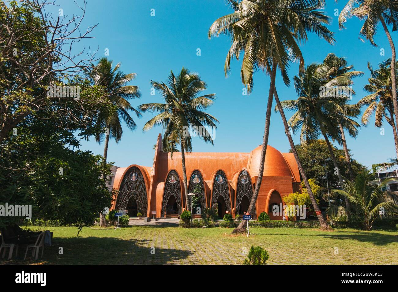 St George Orthodoxe Koonan Kurishu Alte syrische Kirche, in Mattancherry, Kochi, Indien. Die älteste indisch-orthodoxe Kirche in Kochi Stockfoto