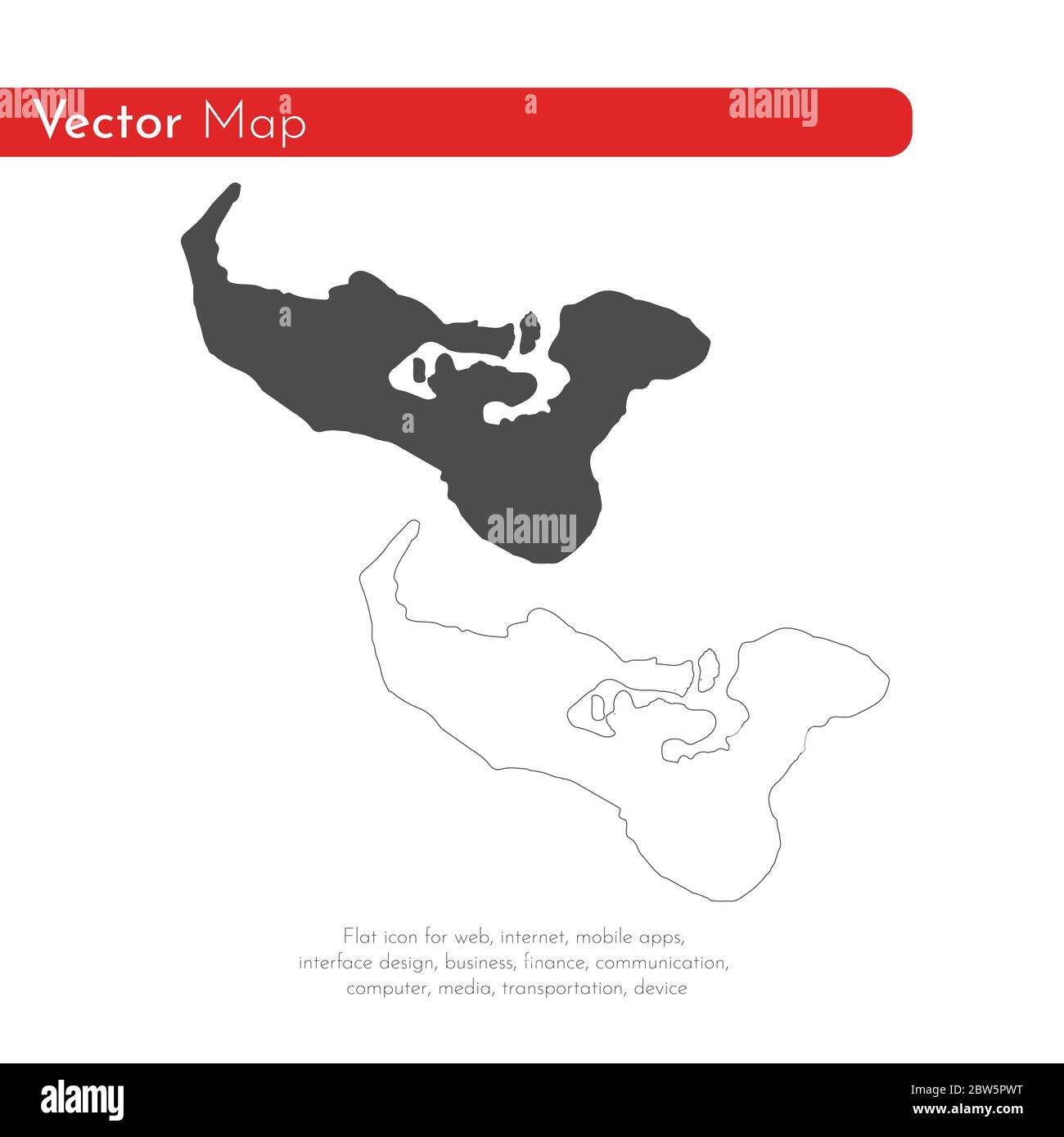 Vektorkarte Tonga. Isolierte Vektorgrafik. Schwarz auf weißem Hintergrund. EPS 10-Abbildung. Stock Vektor