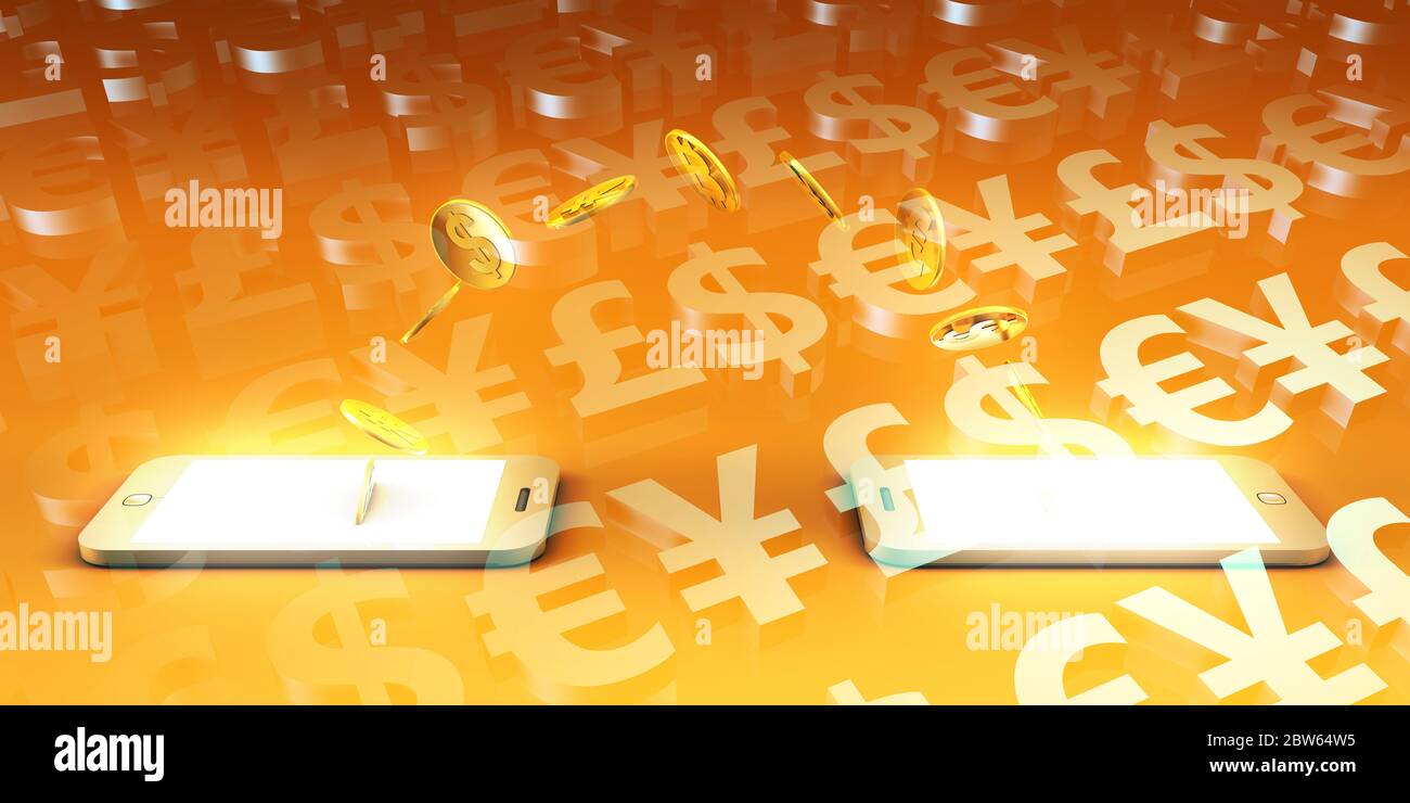 Easy E-Payment-App auf dem Smartphone mit Financial Apps Stockfoto