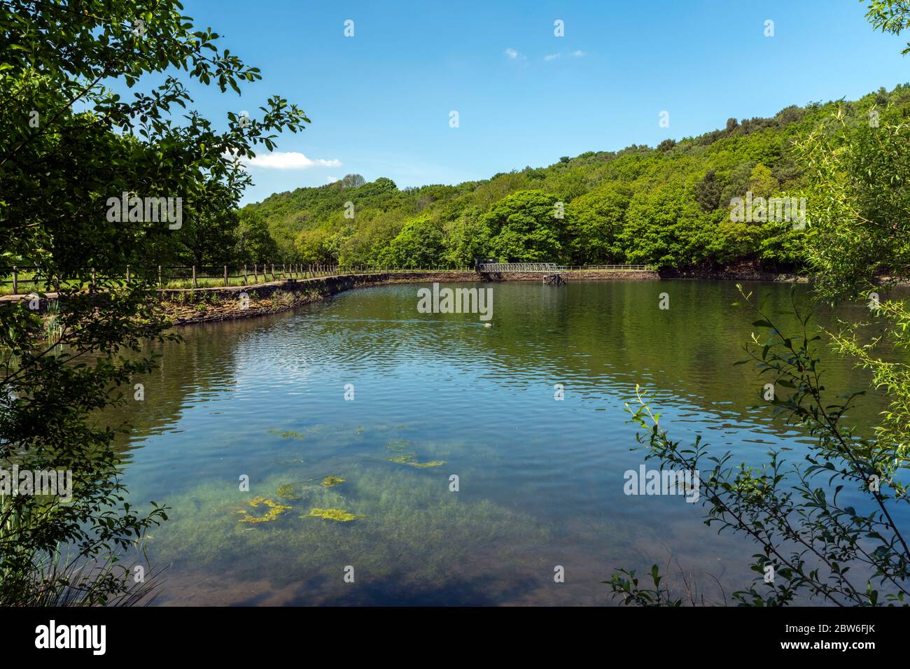 Meltham Mills Reservoir in der Nähe von Holmfirth in West Yorkshire Stockfoto