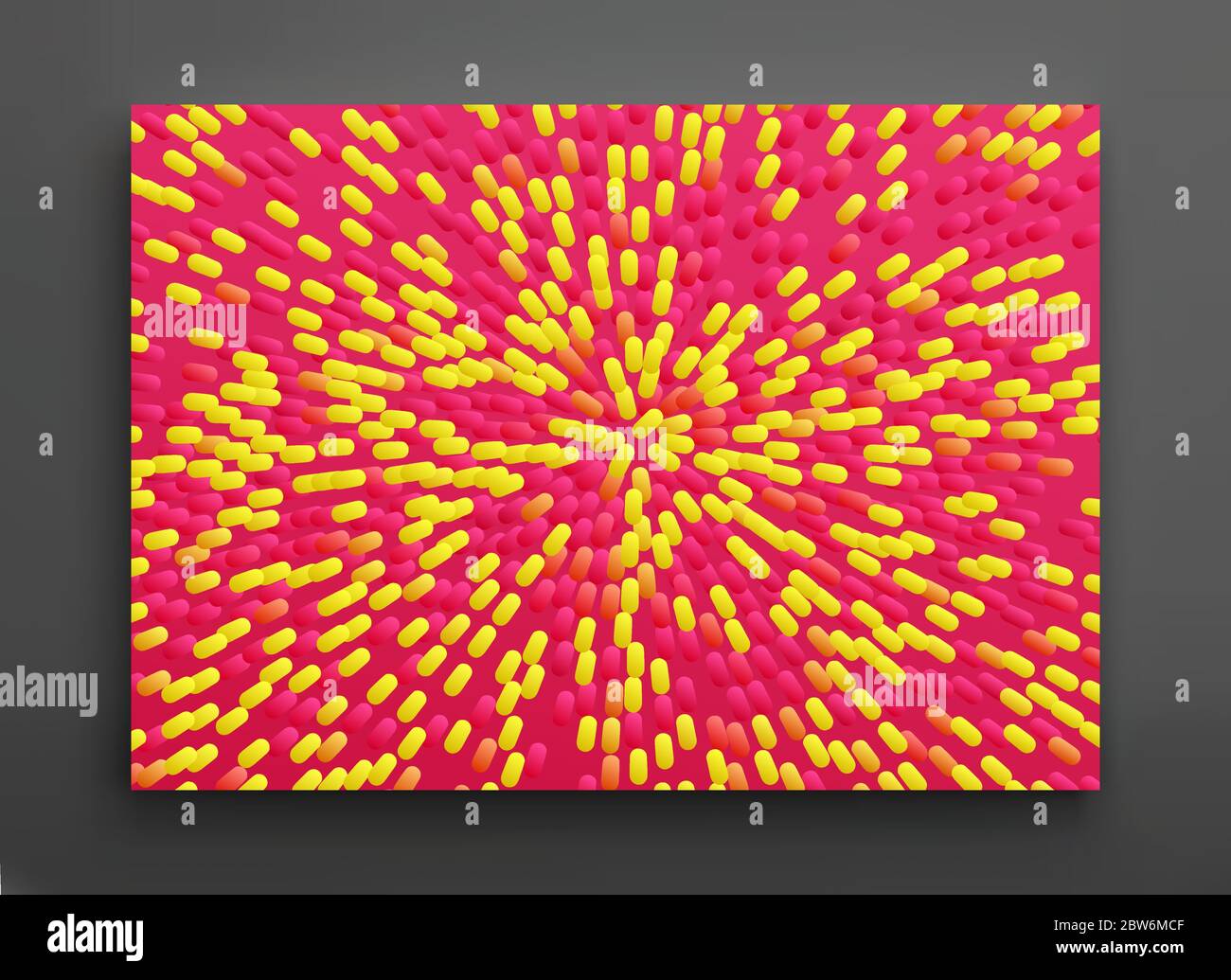 Partikel sammeln sich im Zentrum des virtuellen Raums. Abstrakter Hintergrund mit Farbe ovals. Darstellung des Bewegungsvektors. Stock Vektor Partikel sammeln sich im Zentrum des virtuellen Raums. Abstrakter Hintergrund mit Farbe ovals. Darstellung des Bewegungsvektors. Stock Vektor