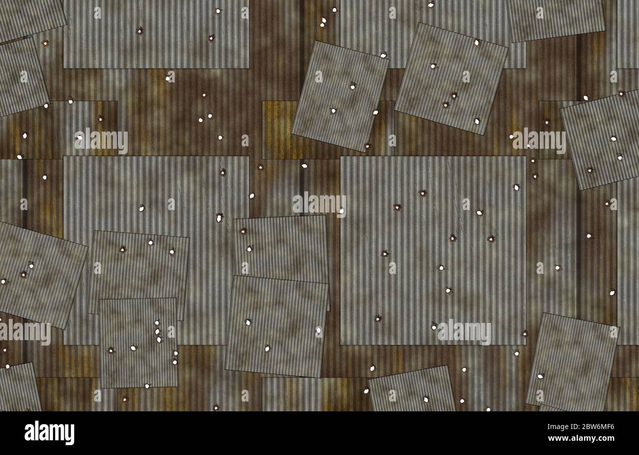 Wellpappe rostigen Metall Wandplatten Stockfoto