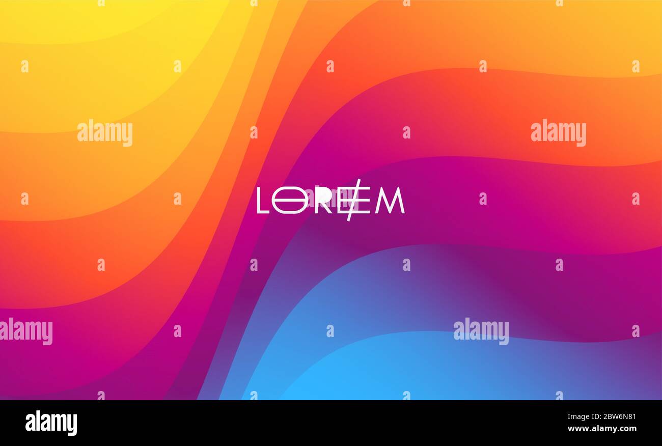 Abstrakte wellig Hintergrund mit Kurven. Konzept der Abdeckung mit dynamischen Wirkung. Vector Illustration für Design. Stock Vektor