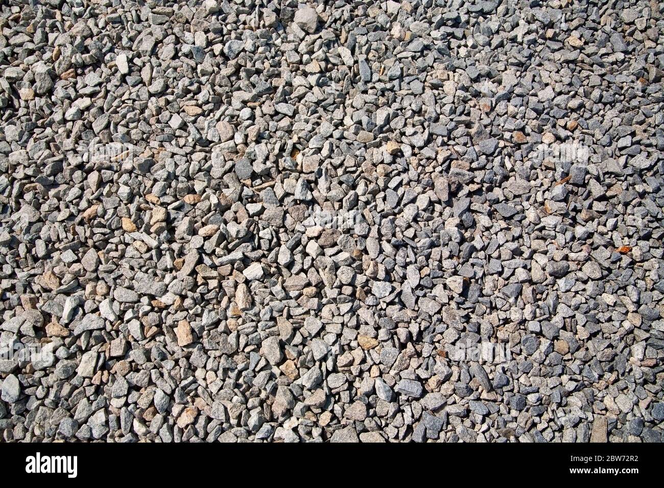 Schotter, kleine Kieselsteine aus nächster Nähe Stockfoto