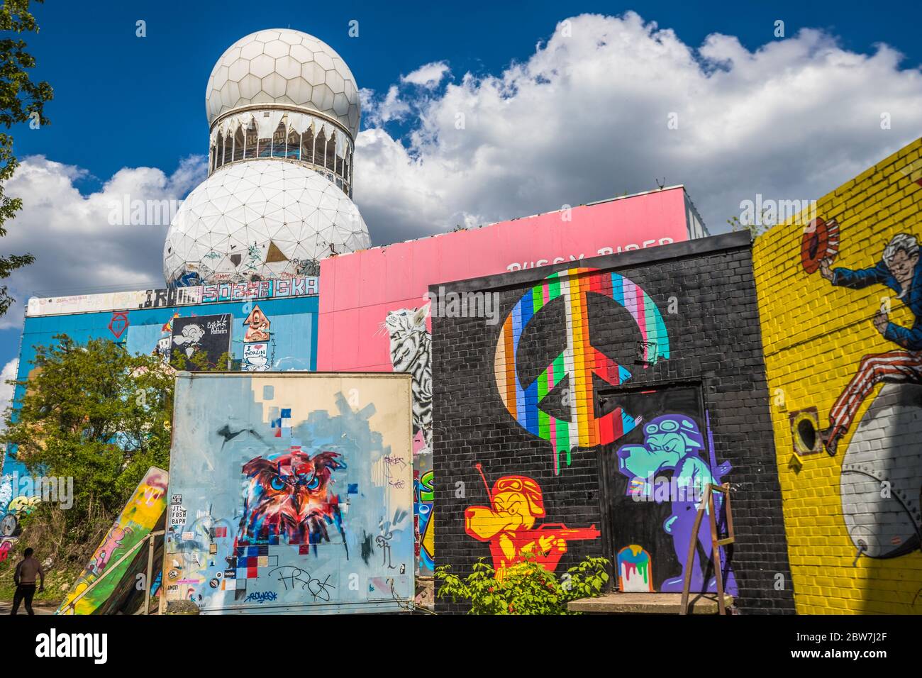 Teufelsberg in Berlin Spionage Station Stockfoto
