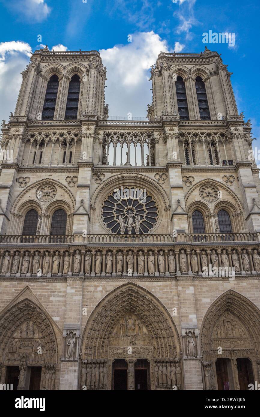 Blick auf Paris Notre Dame Stockfoto