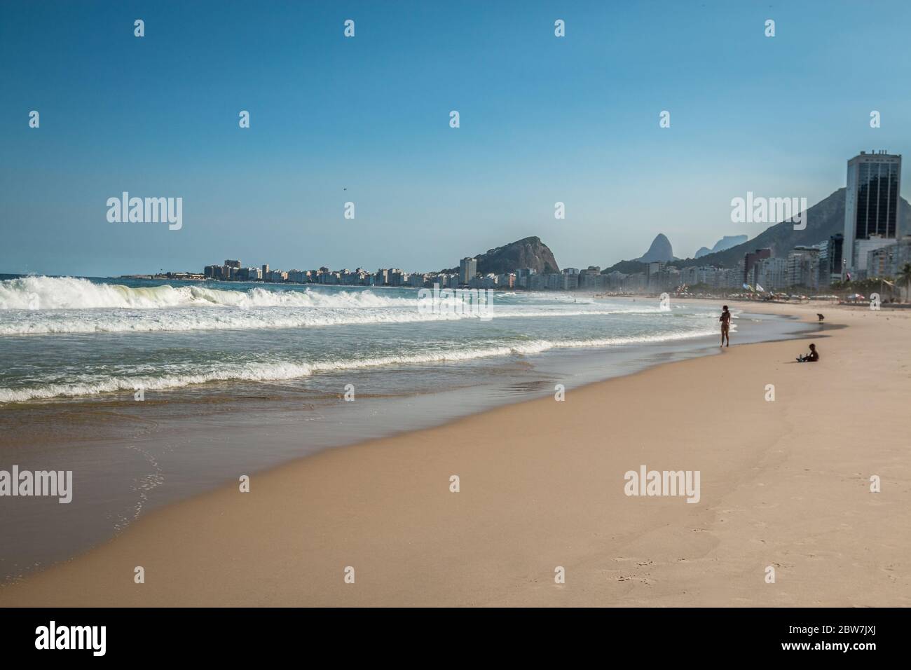 Copacabana Strand von Rio Stockfoto