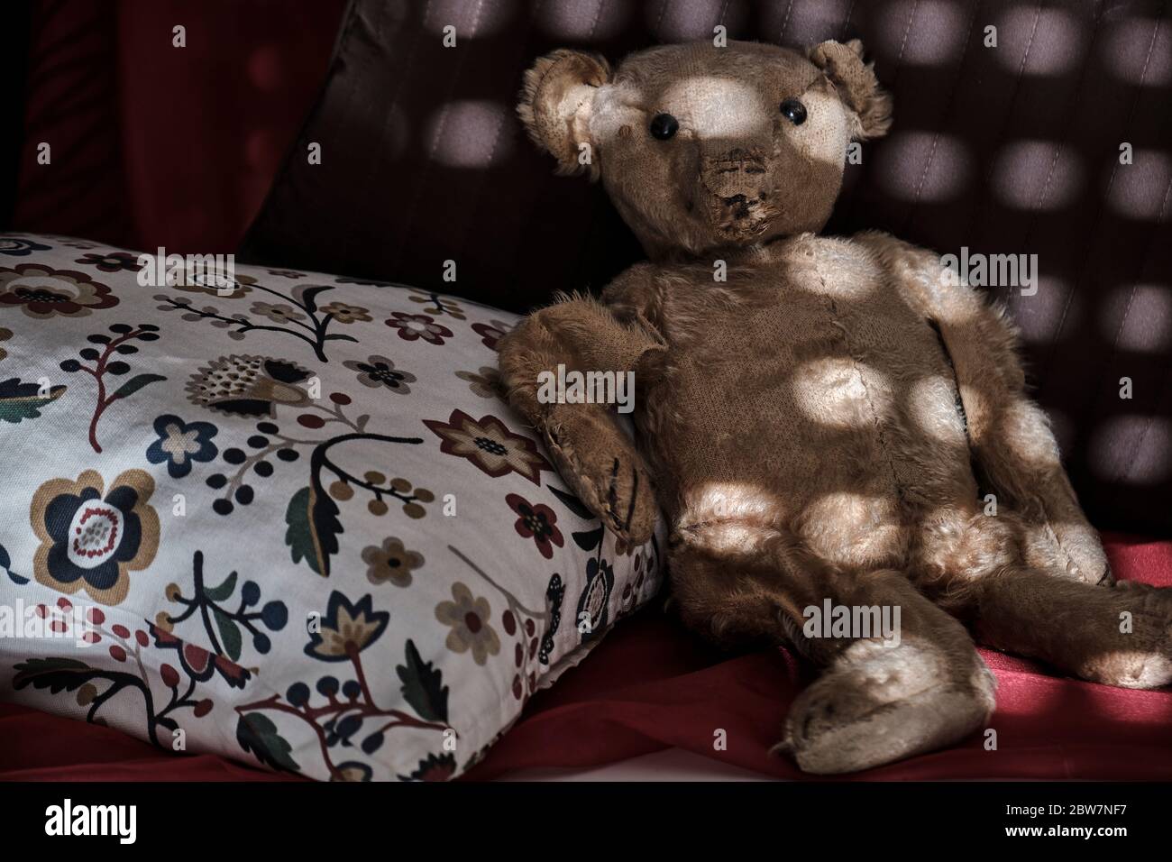 Der Teddybär meiner Großmutter aus der Wende des 20. Jahrhunderts. Wahrscheinlich ein original Teddybär Stockfoto