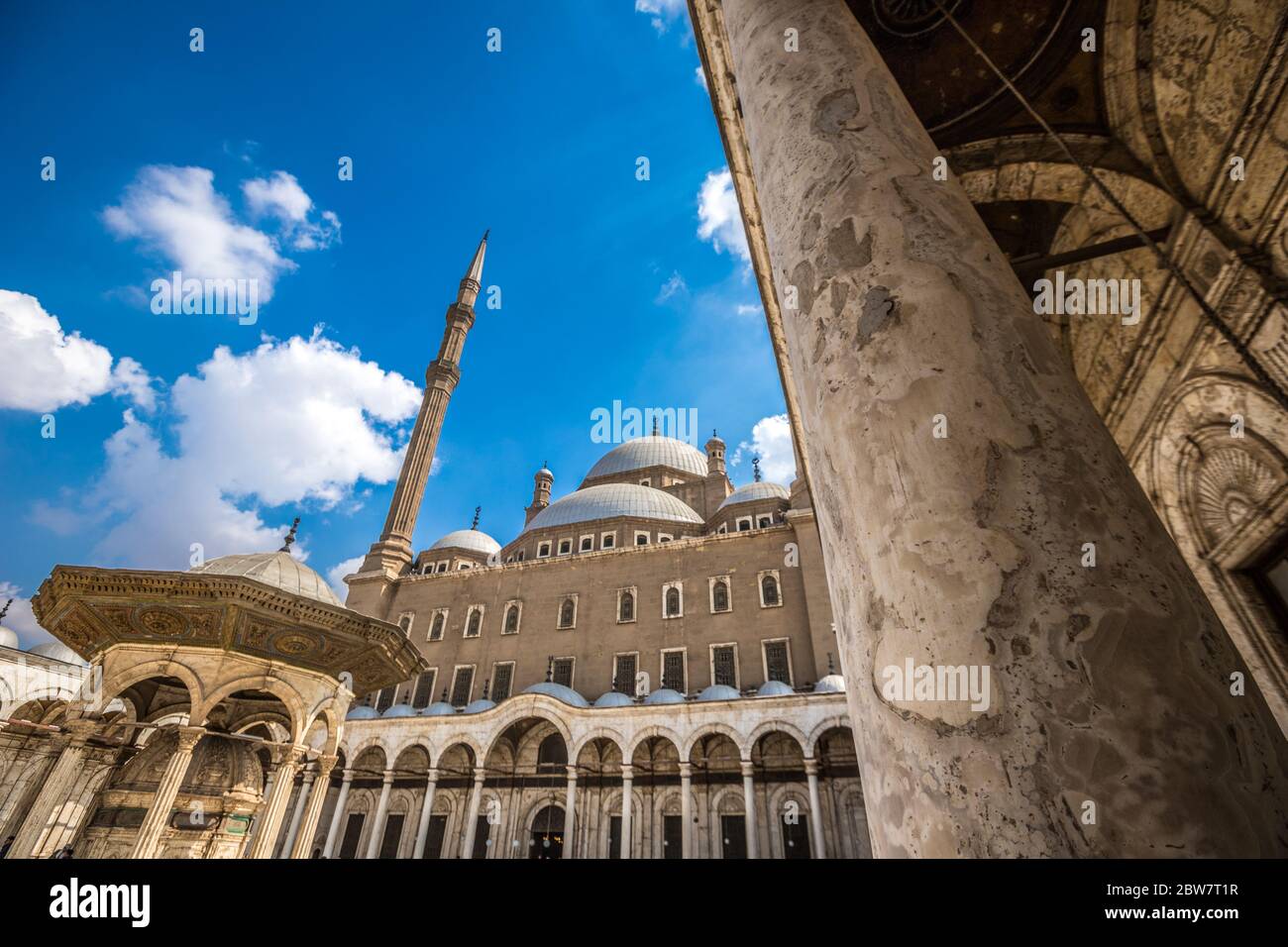 Innenhof der Moschee von Muhammad Ali in Kairo Ägypten Stockfoto