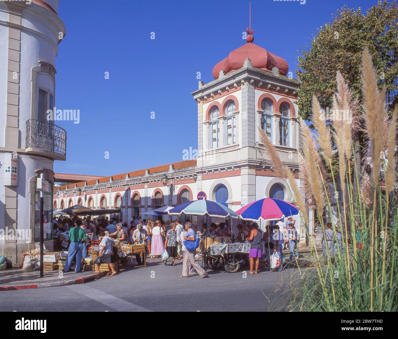 Markt von Loulé, Praca da Republica, Loulé, Algarve-Region, Portugal Stockfoto