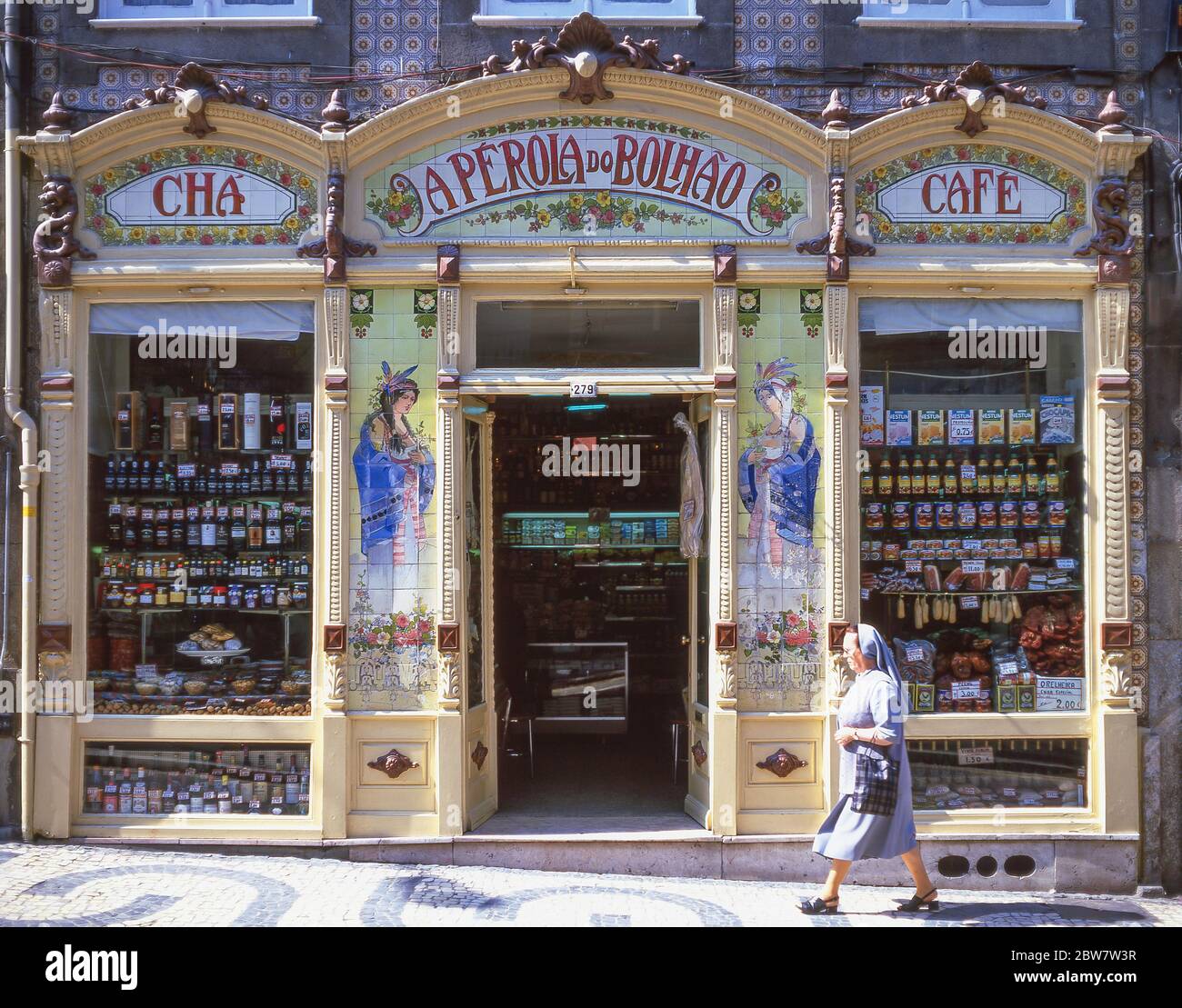 Ein Perola do Bolhao Café, Rua Formosa, Porto (Oporto), Norte Region, Portugal Stockfoto