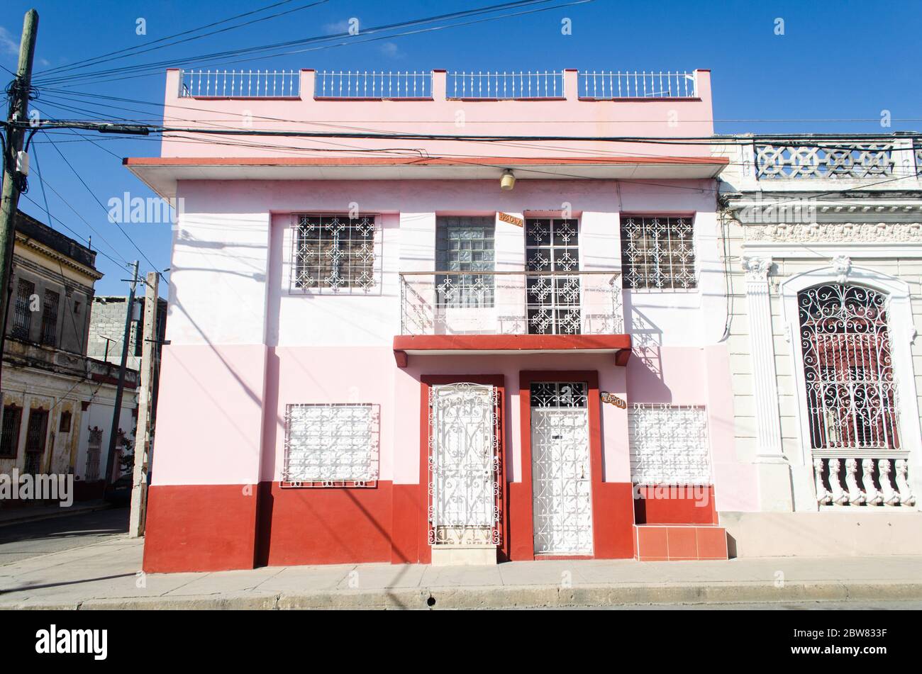 Cienfuegos typische Häuser Architektur Stockfoto