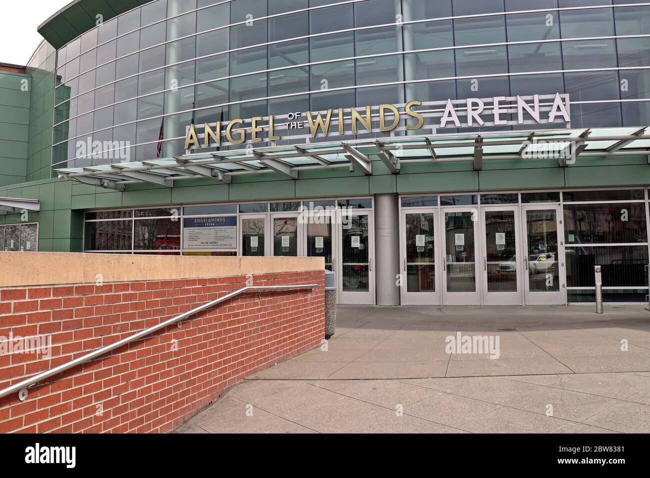 Die Engel der Winde Arena in Everett, Washington, USA im April 2020. Stockfoto