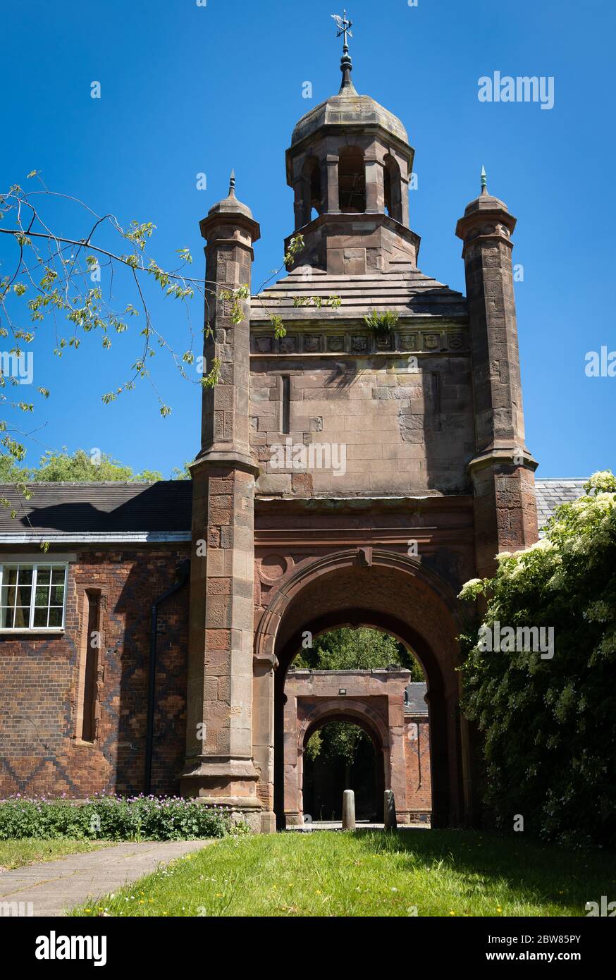 Ein Spaziergang auf dem Land, einschließlich der Keele Hall auf dem Keele University Campus in Staffordshire Stockfoto