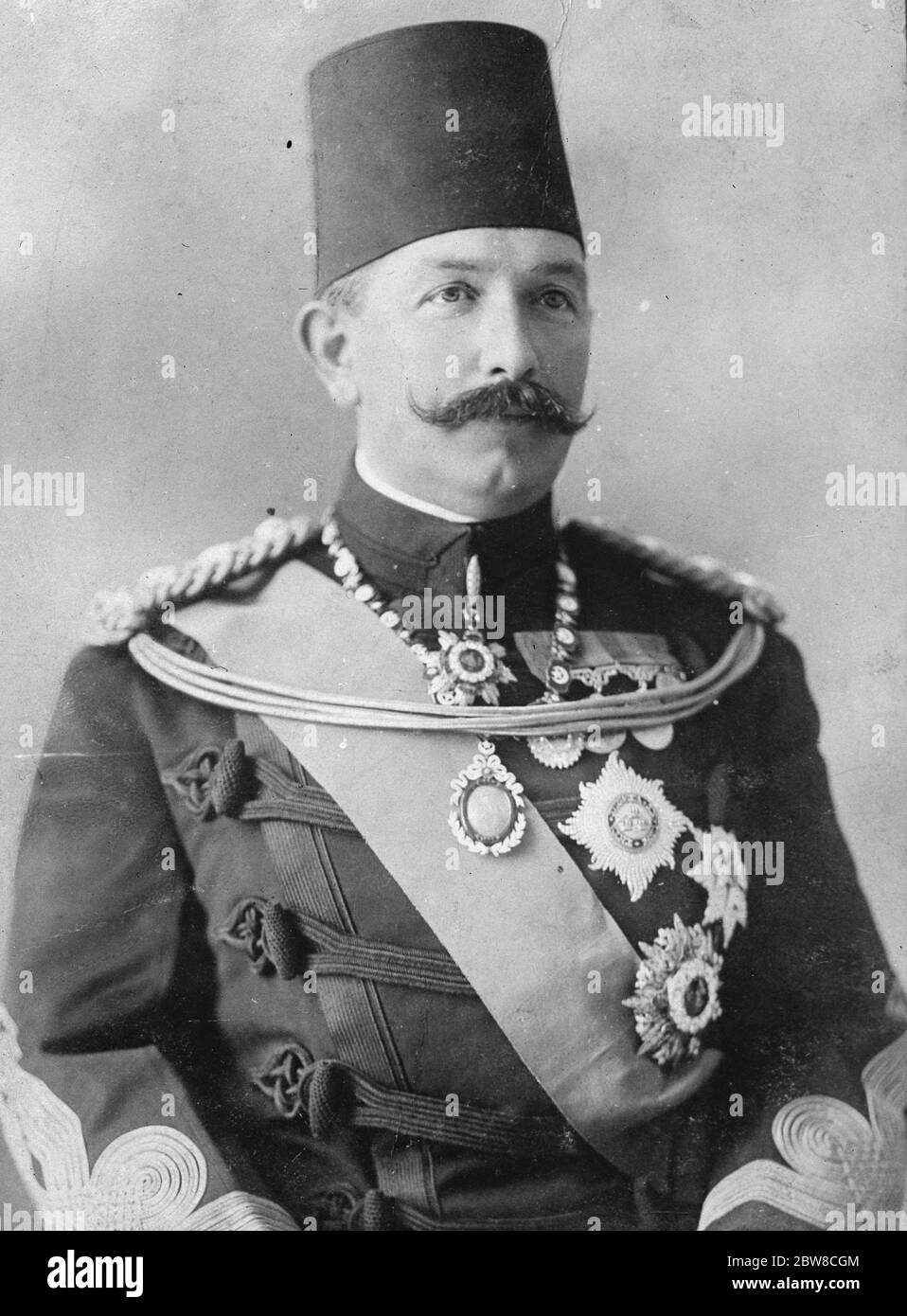Die Behauptung der ehemaligen Khedive gegen die britische Regierung. Abbas Kilmi Pasha, der letzte Khedive von Ägypten, der behauptet, £ 2, 823, 102 von der britischen Regierung. 21 Dezember 1926 Stockfoto