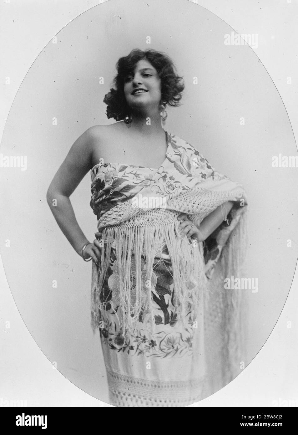 Senorita Tina de Jarque, Madrids berühmtestes Kabarettistin. 24. September 1927 Stockfoto