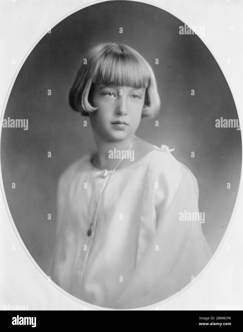 Prinzessin Jeanne von Bourbon Parma, dritte Tochter von Prinz Elie von Bourbon Parma und der Erzherzogin Marie Anne Österreich. 21 Mai 1927 Stockfoto