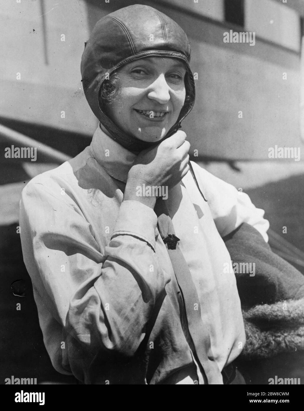 Mme Luba Phillipps, die bald versuchen, einen Transatlantikflug nach London. Juli 1927 Stockfoto