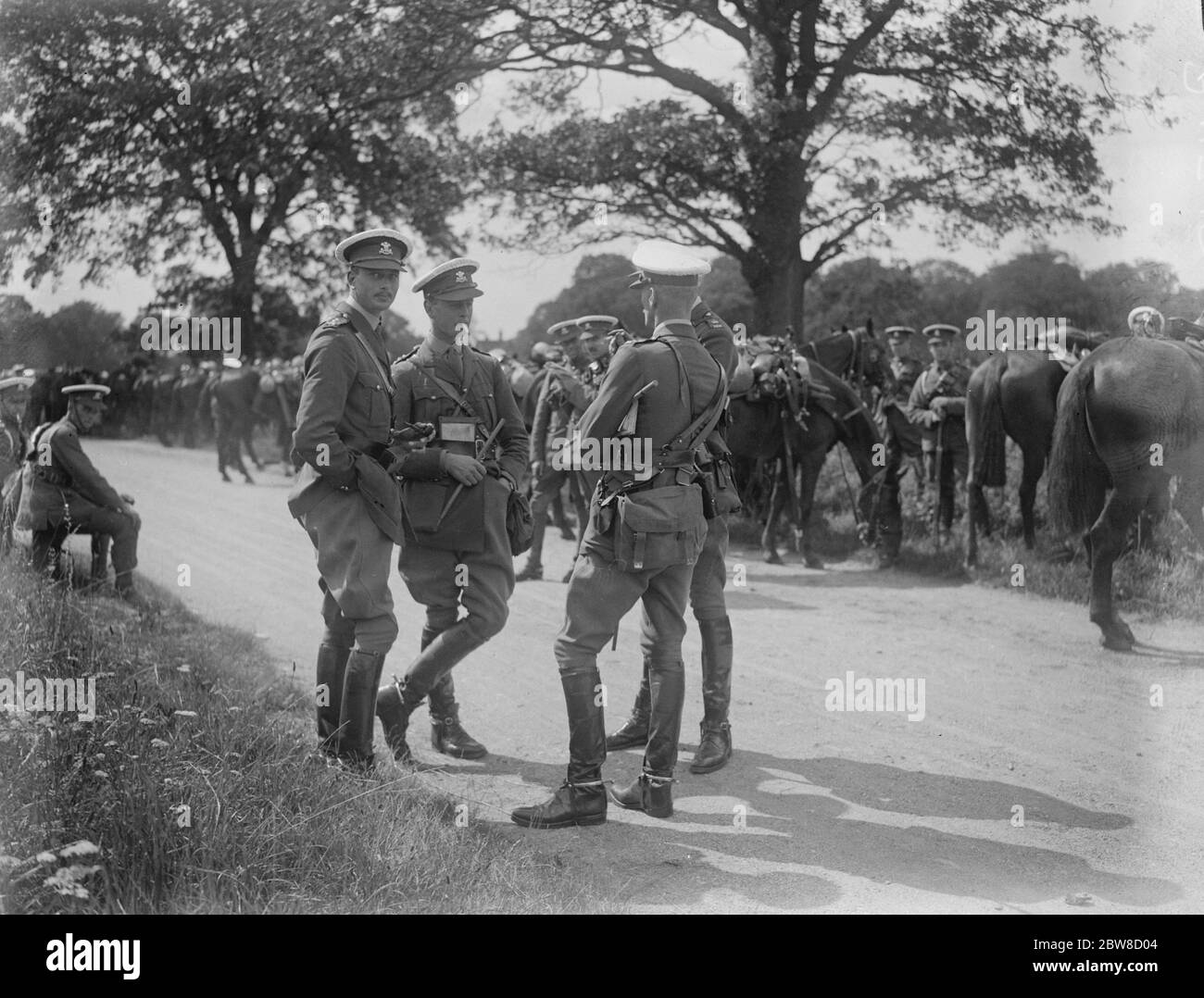 Militärische Operationen in Fox Hills, Aldershot. Prinz Henry . 27. August 1924 Prinz Henry, Herzog von Gloucester und Sohn von König George V und Königin Maria von Teck Stockfoto