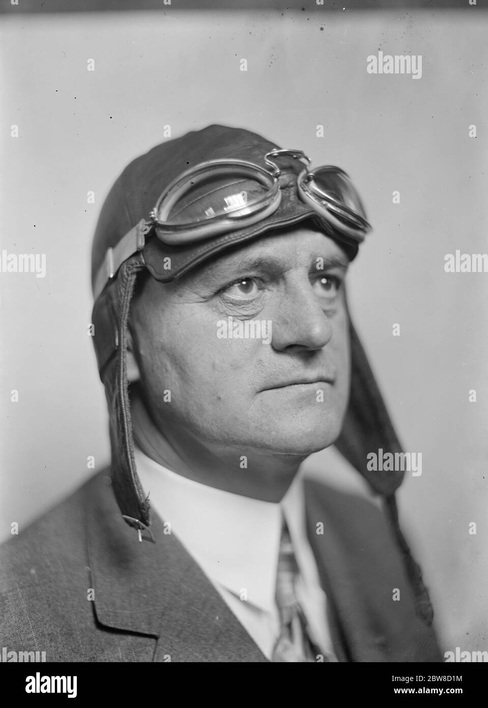 Pensionierte amerikanische buisness Mann um die Welt zu fliegen. Herr George H Storck . September 1928 Stockfoto