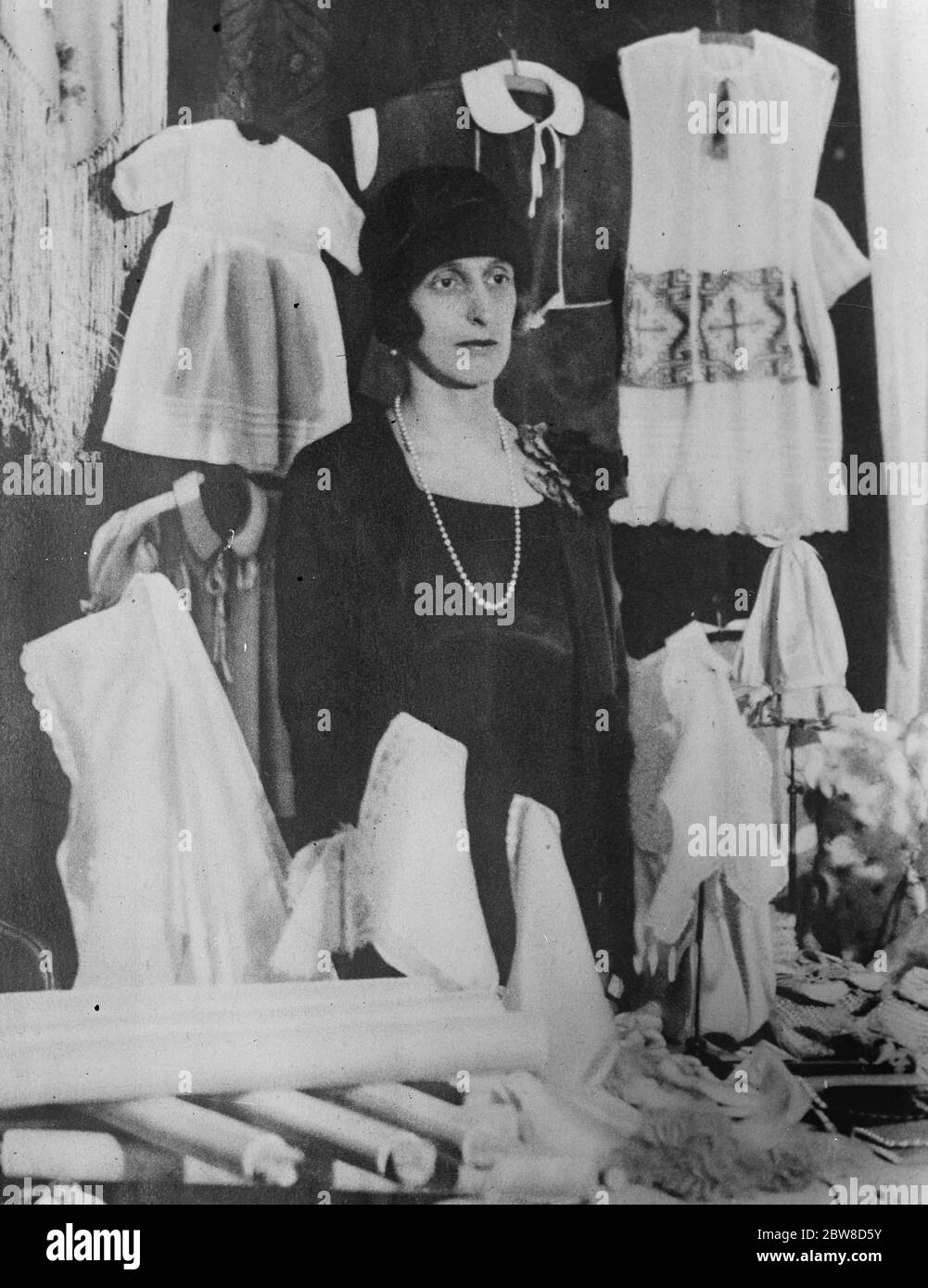 Die Kronprinzessin von Schweden auf einem Basar in Stockholm. 16 März 1927 Stockfoto